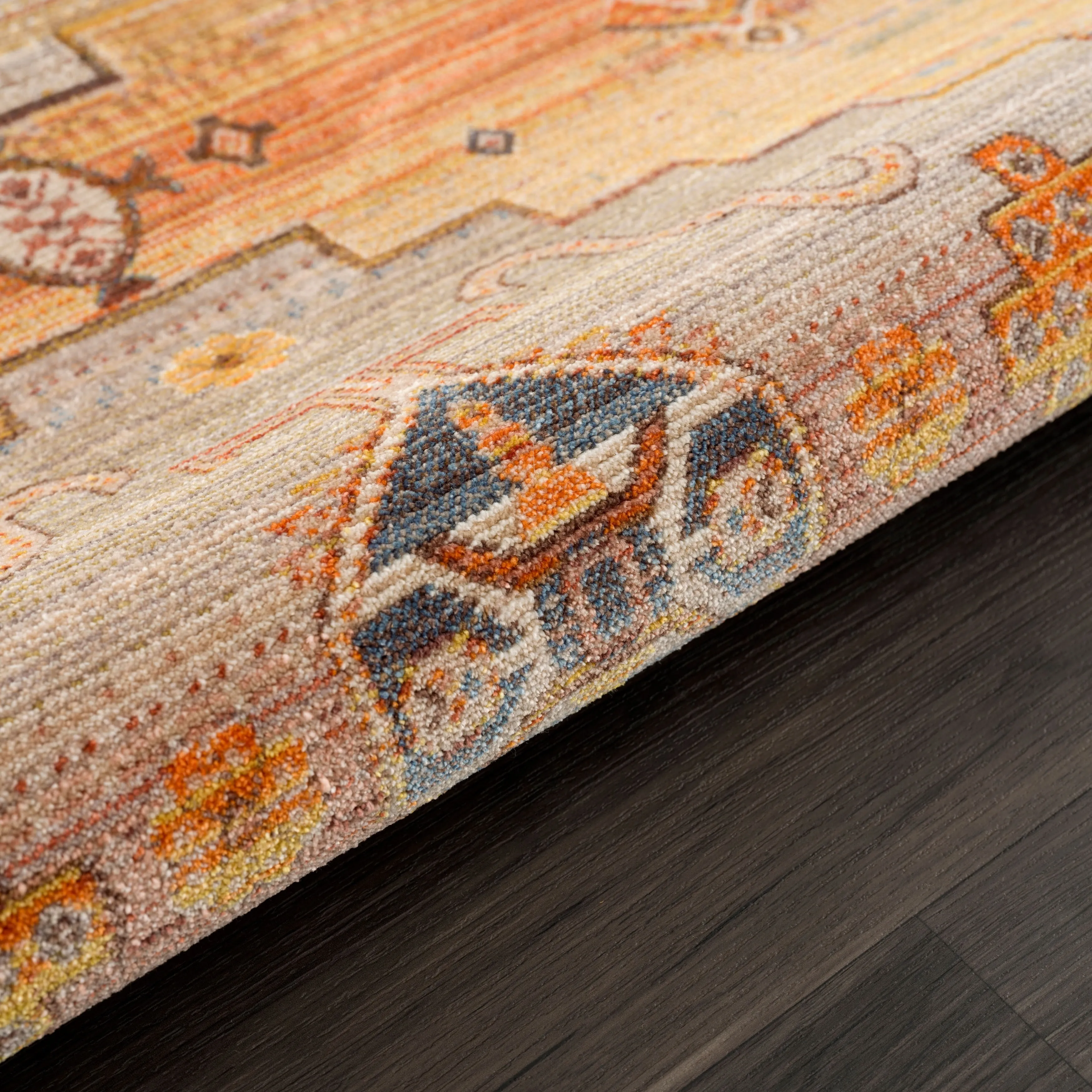 Sevita Bright Boho Distressed Medallion Area Rug