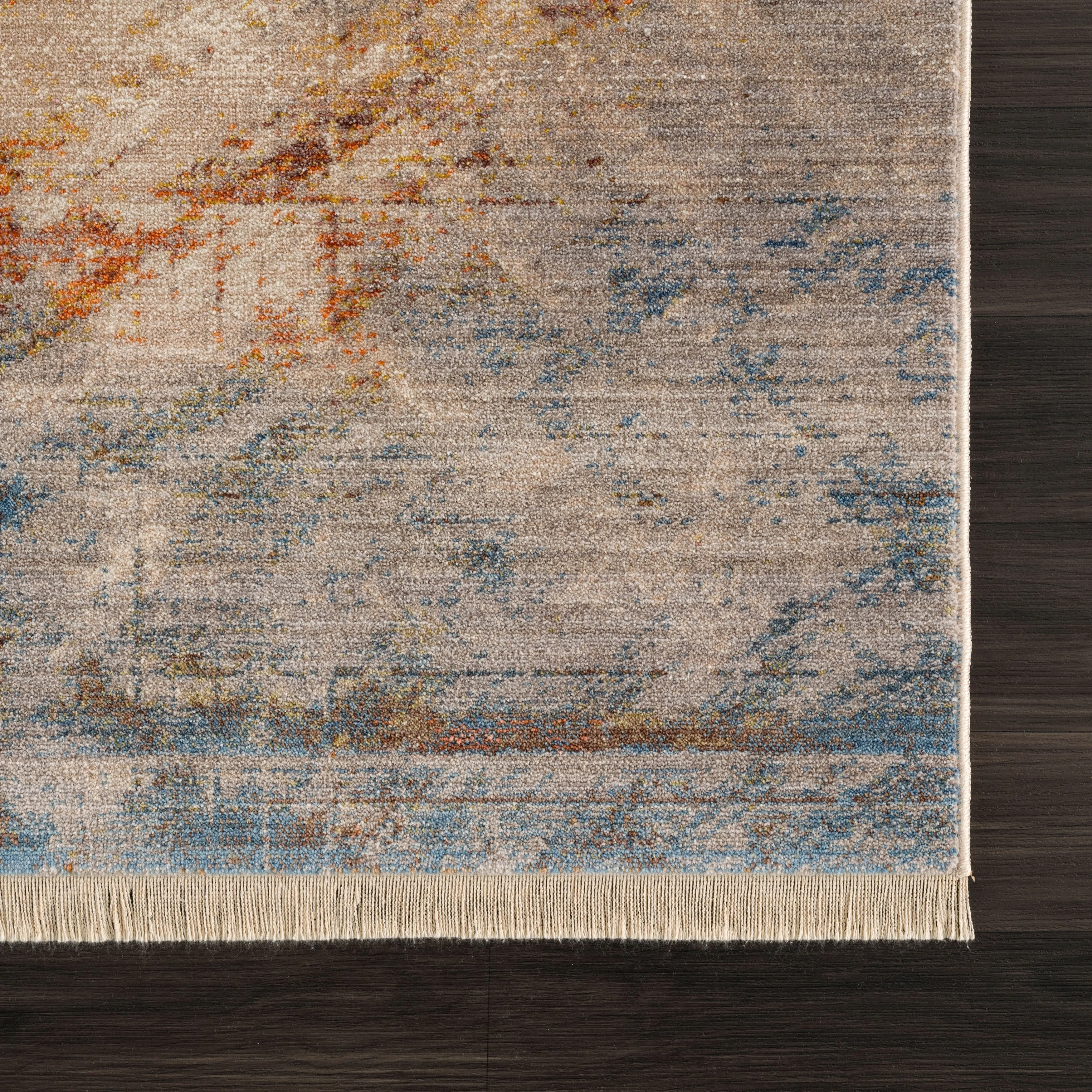 Sevita Modern Distressed Abstract Geometric Area Rug
