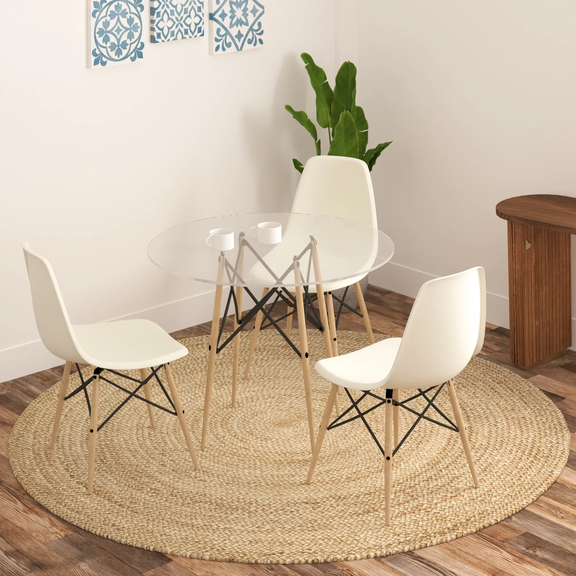 Sevita Natural Braided Farmhouse Handmade Jute Area Rug