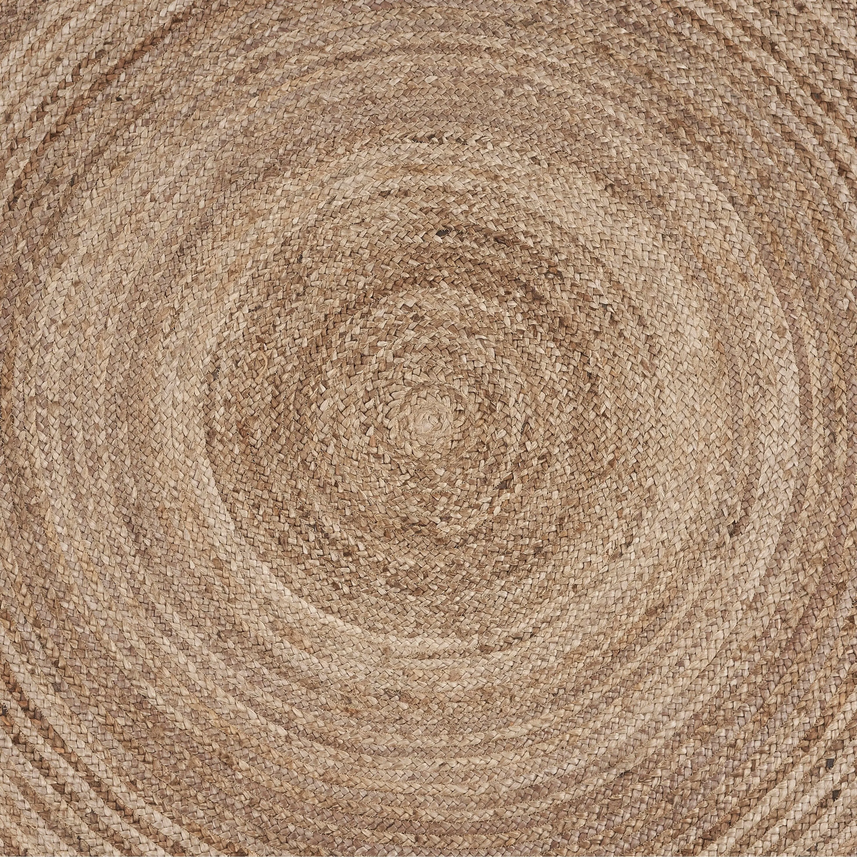 Sevita Natural Braided Farmhouse Handmade Jute Area Rug