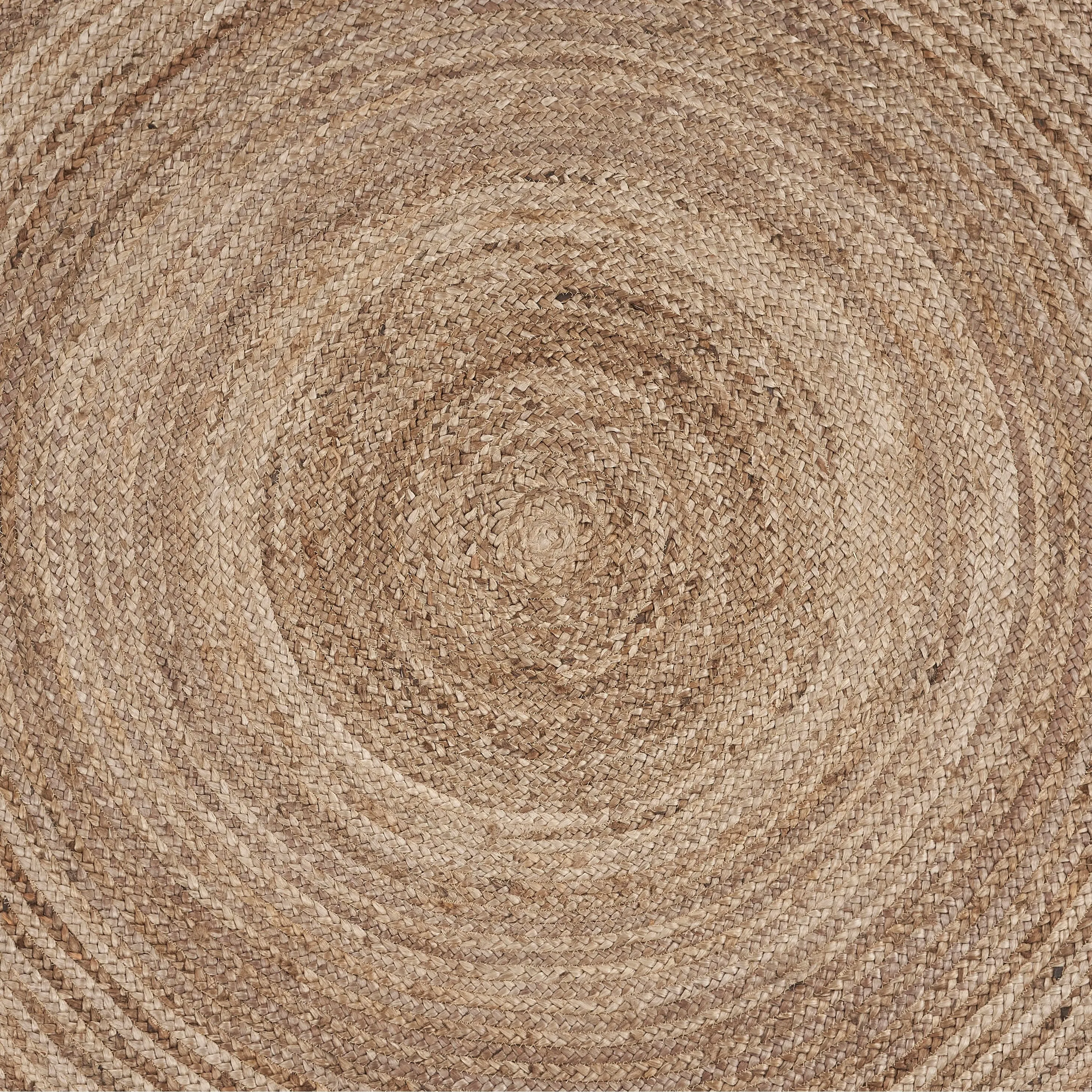 Sevita Natural Braided Farmhouse Handmade Jute Area Rug