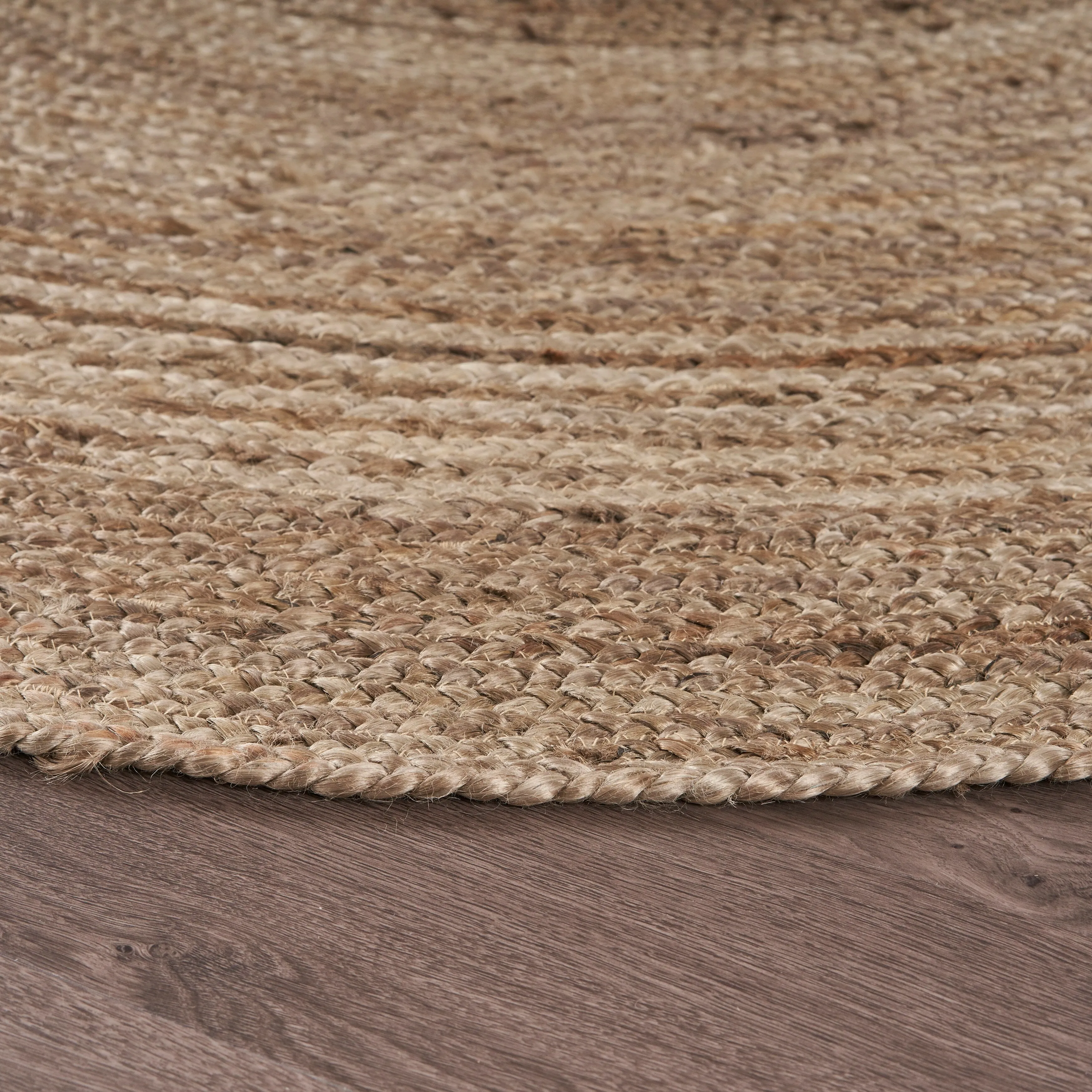 Sevita Natural Braided Farmhouse Handmade Jute Area Rug