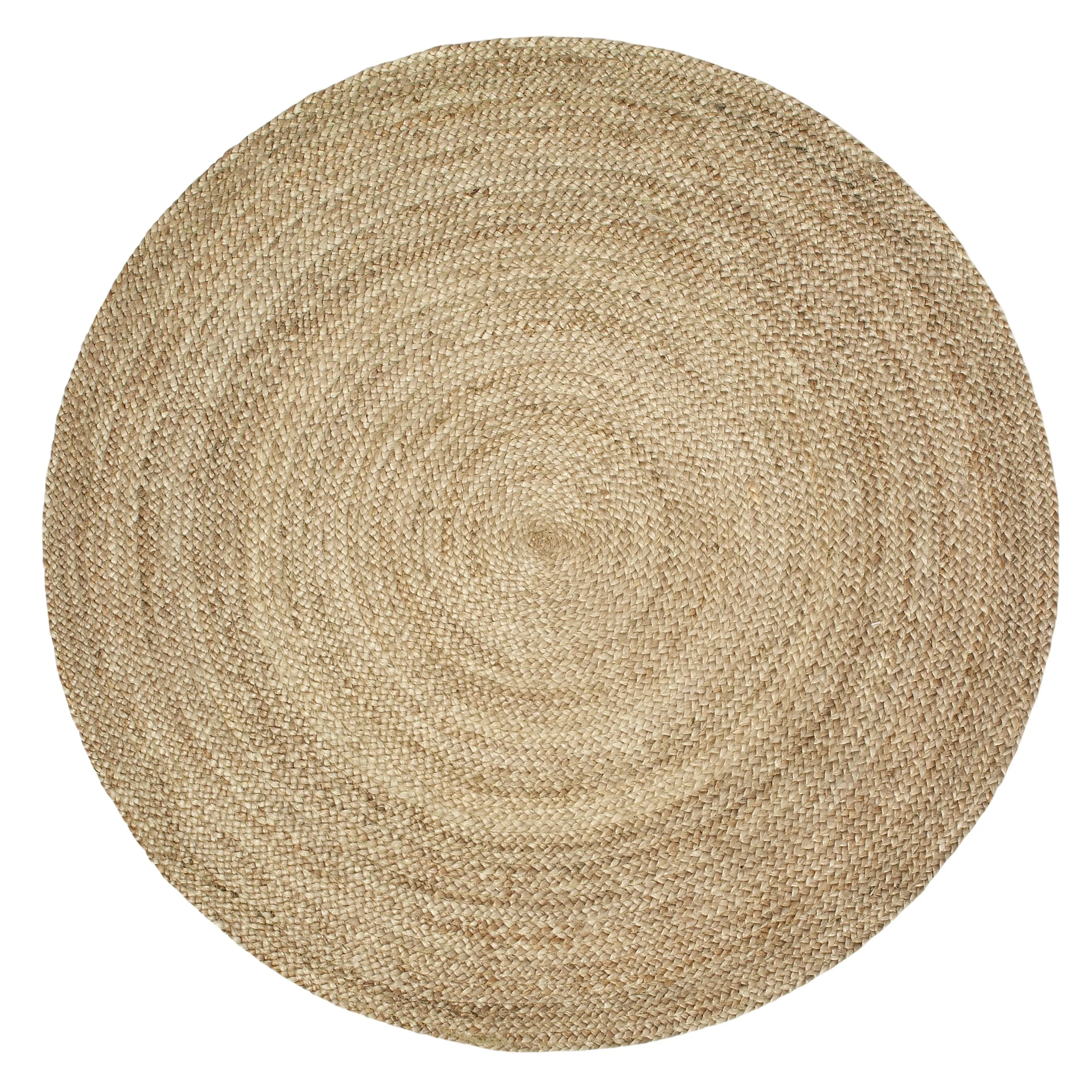 Sevita Natural Braided Farmhouse Handmade Jute Area Rug