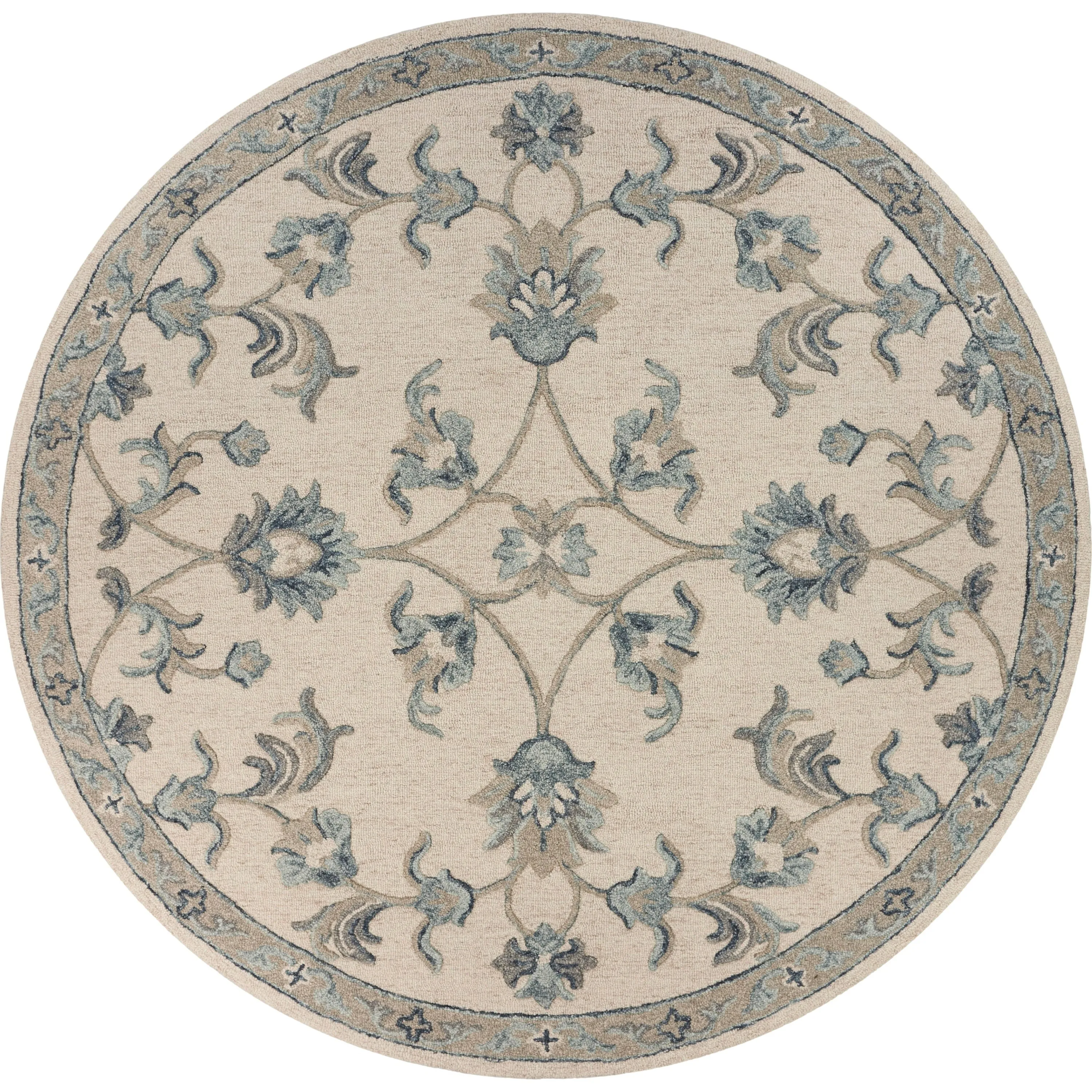Sevita Traditional Floral Bloom Wool Area Rug
