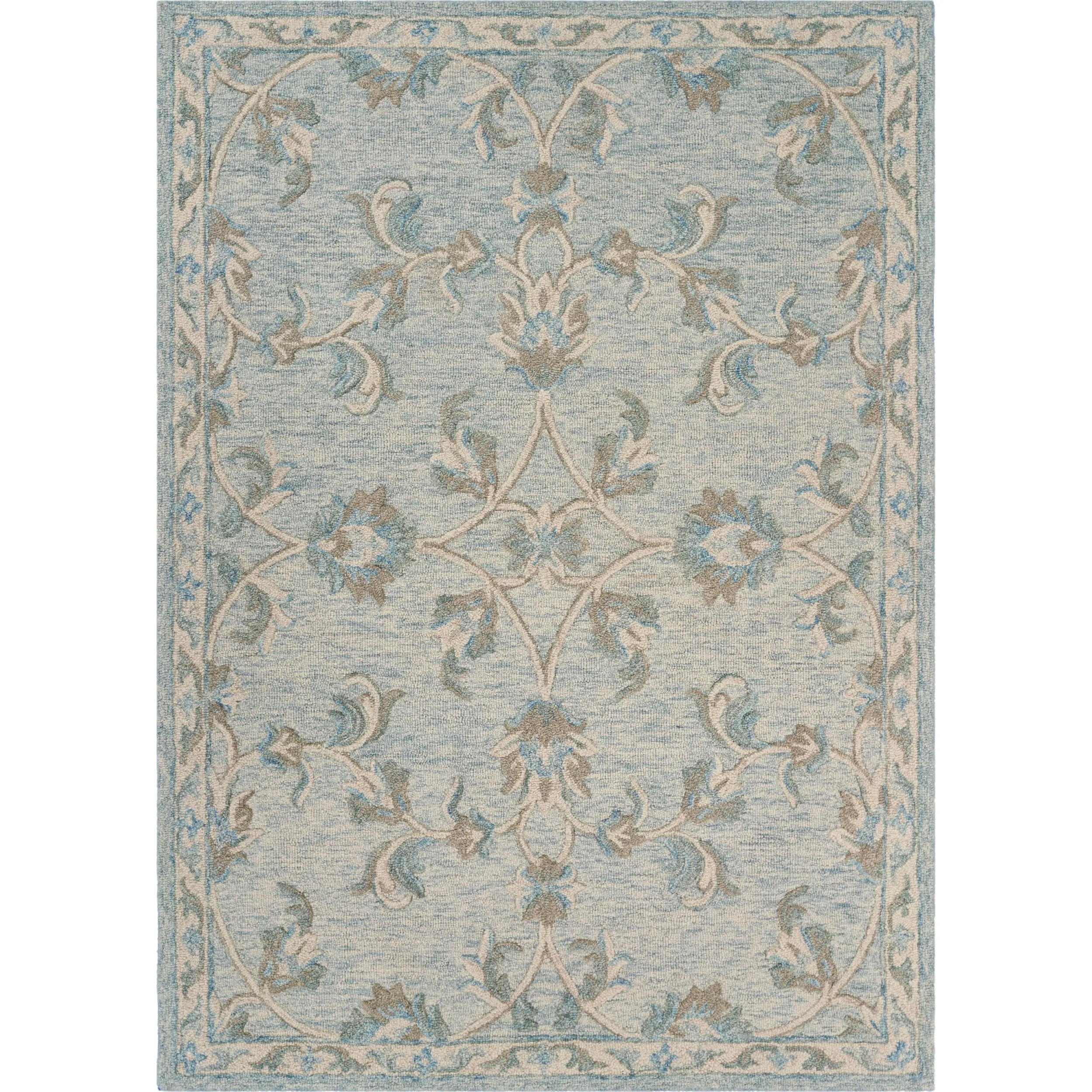 Sevita Traditional Floral Bloom Wool Area Rug