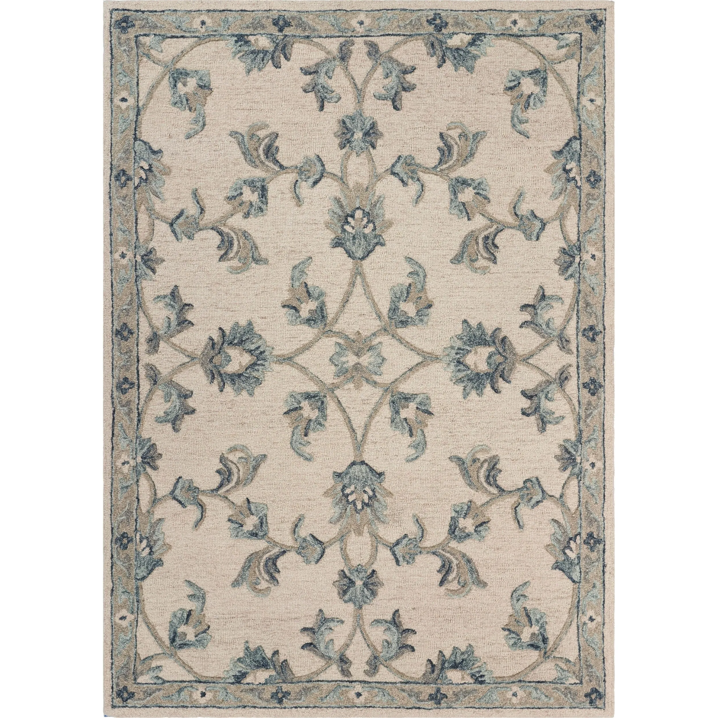 Sevita Traditional Floral Bloom Wool Area Rug