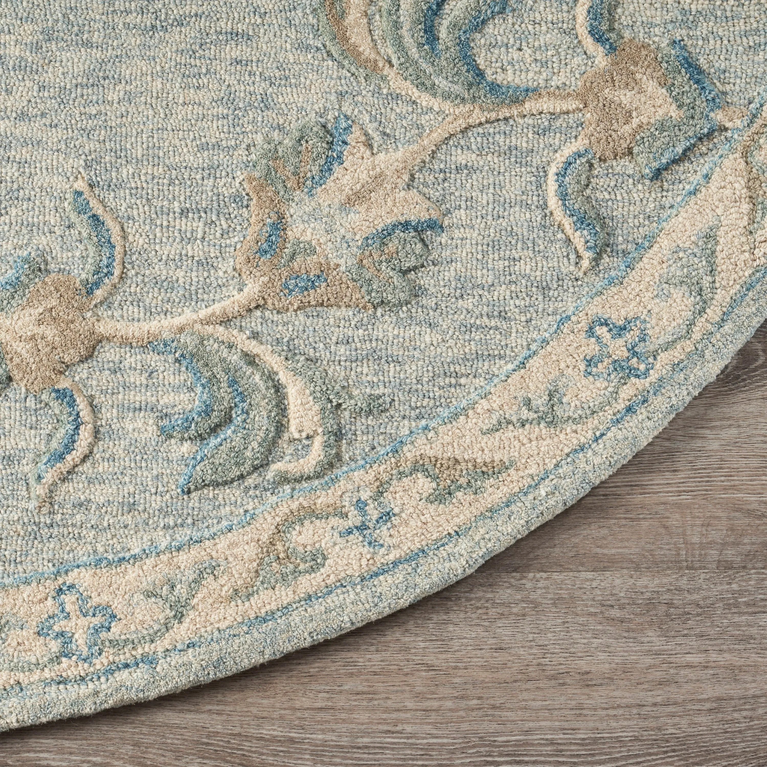 Sevita Traditional Floral Bloom Wool Area Rug