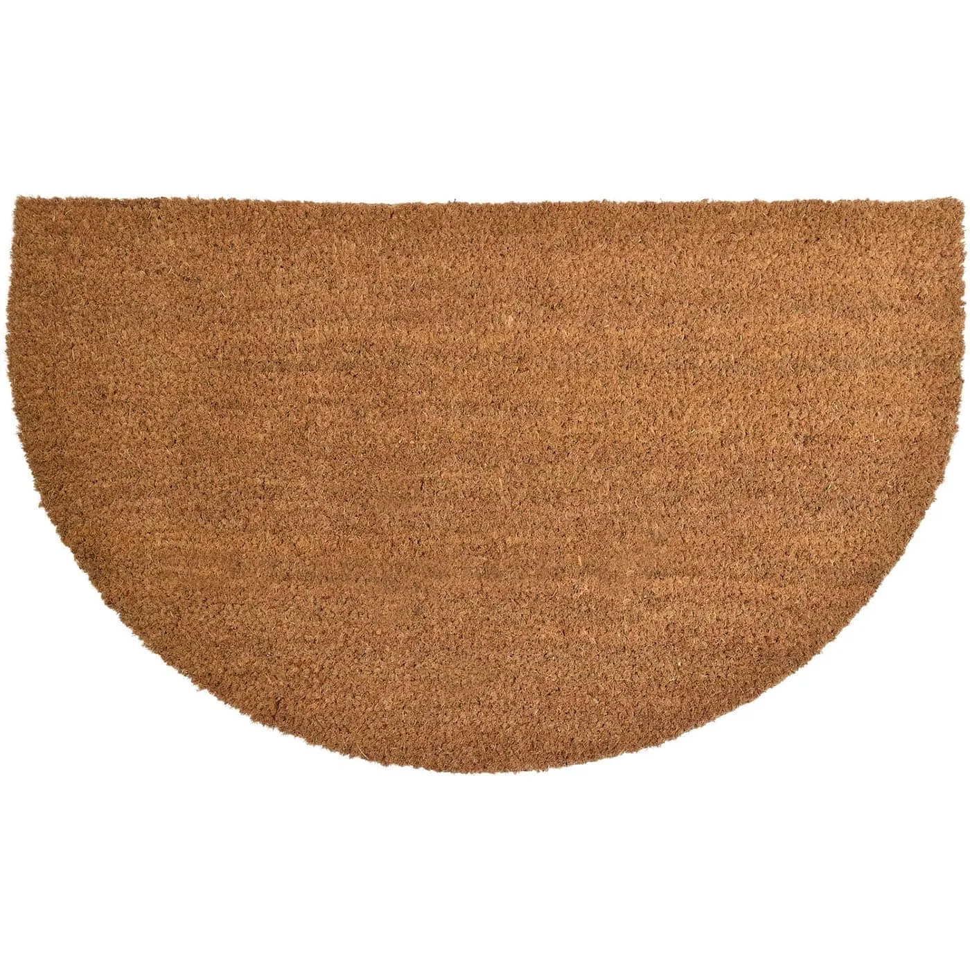 Sheltered Half Round Front Door Mat Braided Coir Coco Rubber Rug