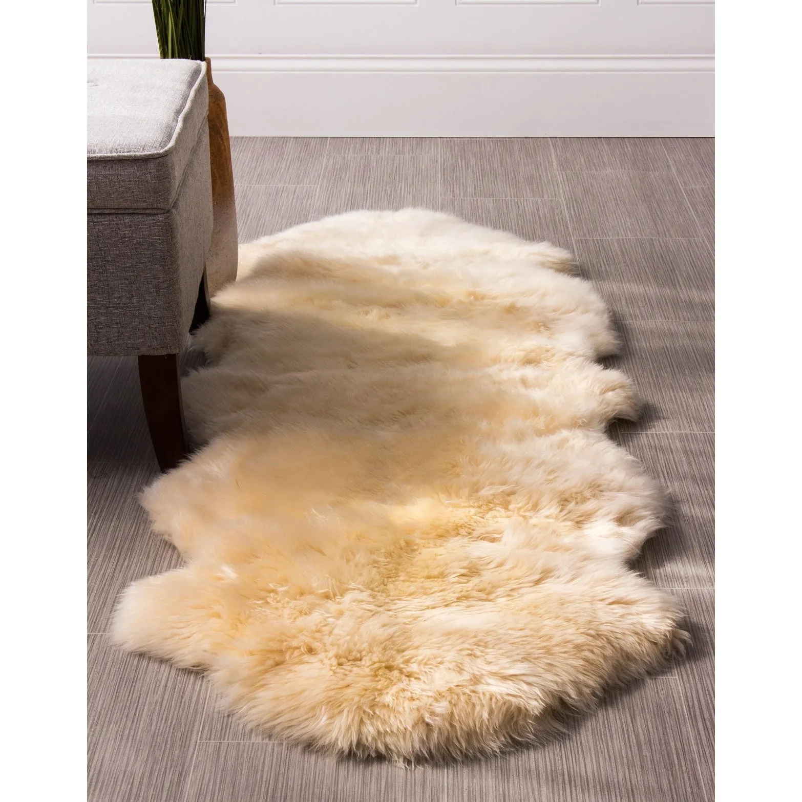 Silver Orchid Nansen Genuine Soft Australian Sheepskin Rug