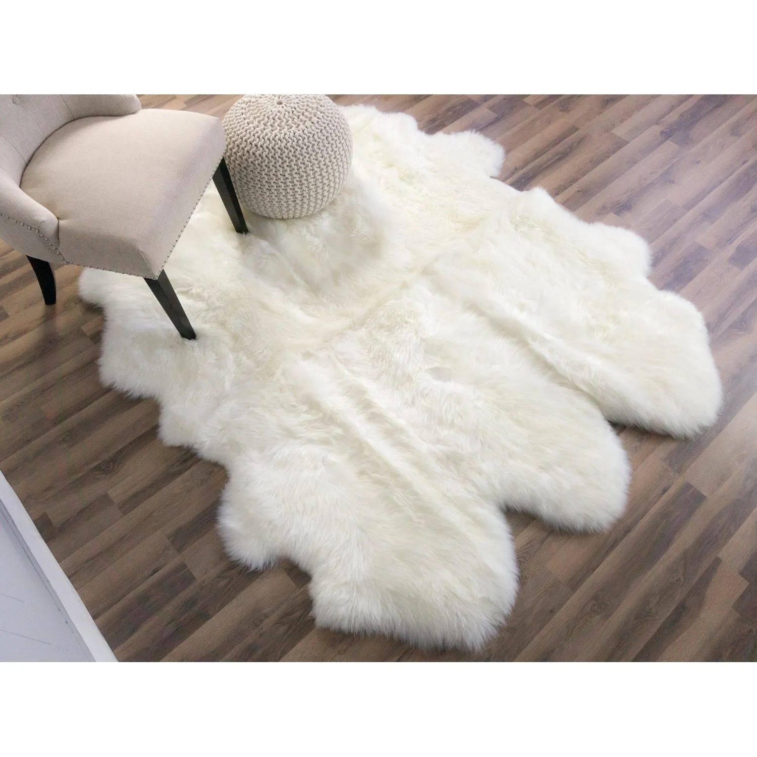 Silver Orchid Nansen Genuine Soft Australian Sheepskin Rug