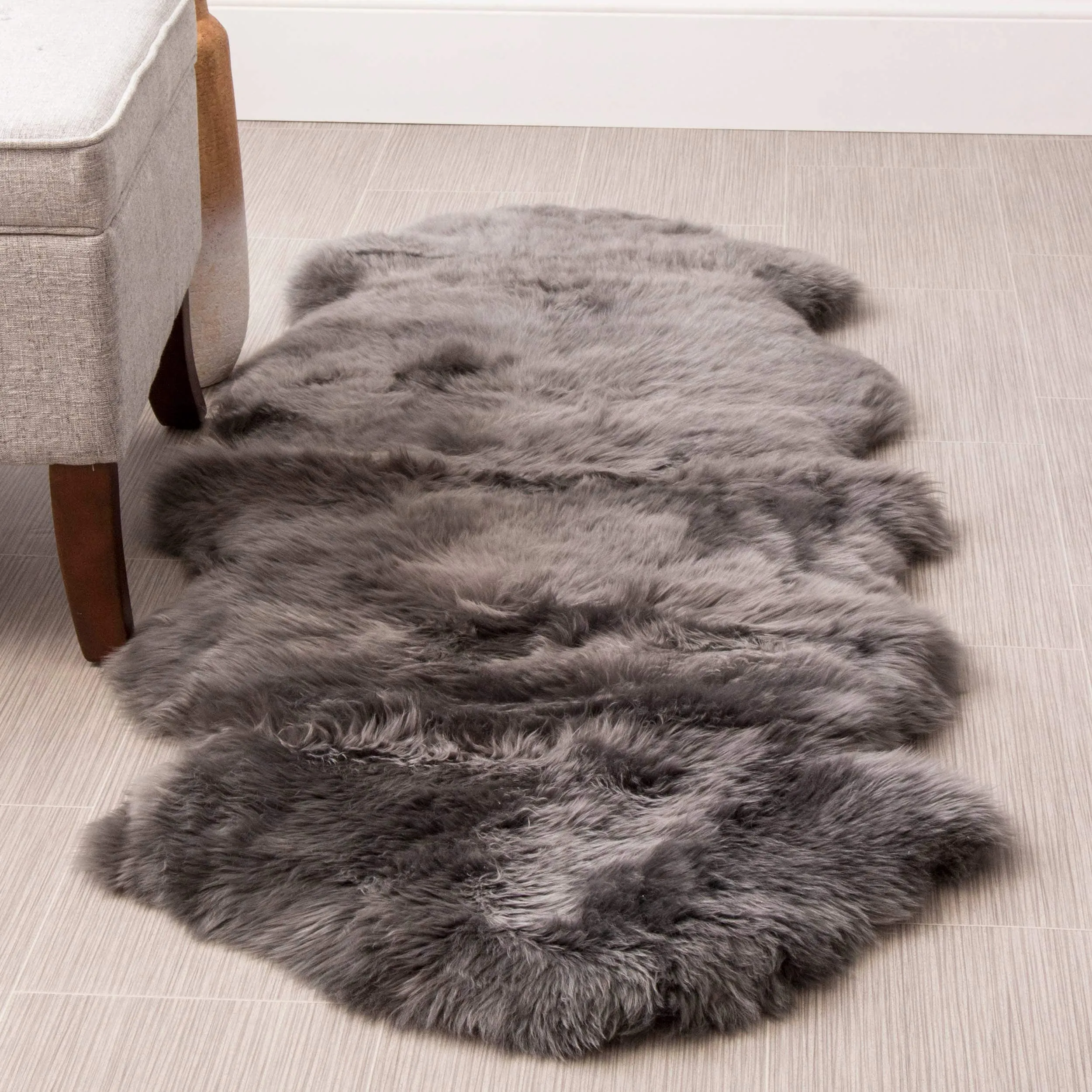 Silver Orchid Nansen Genuine Soft Australian Sheepskin Rug