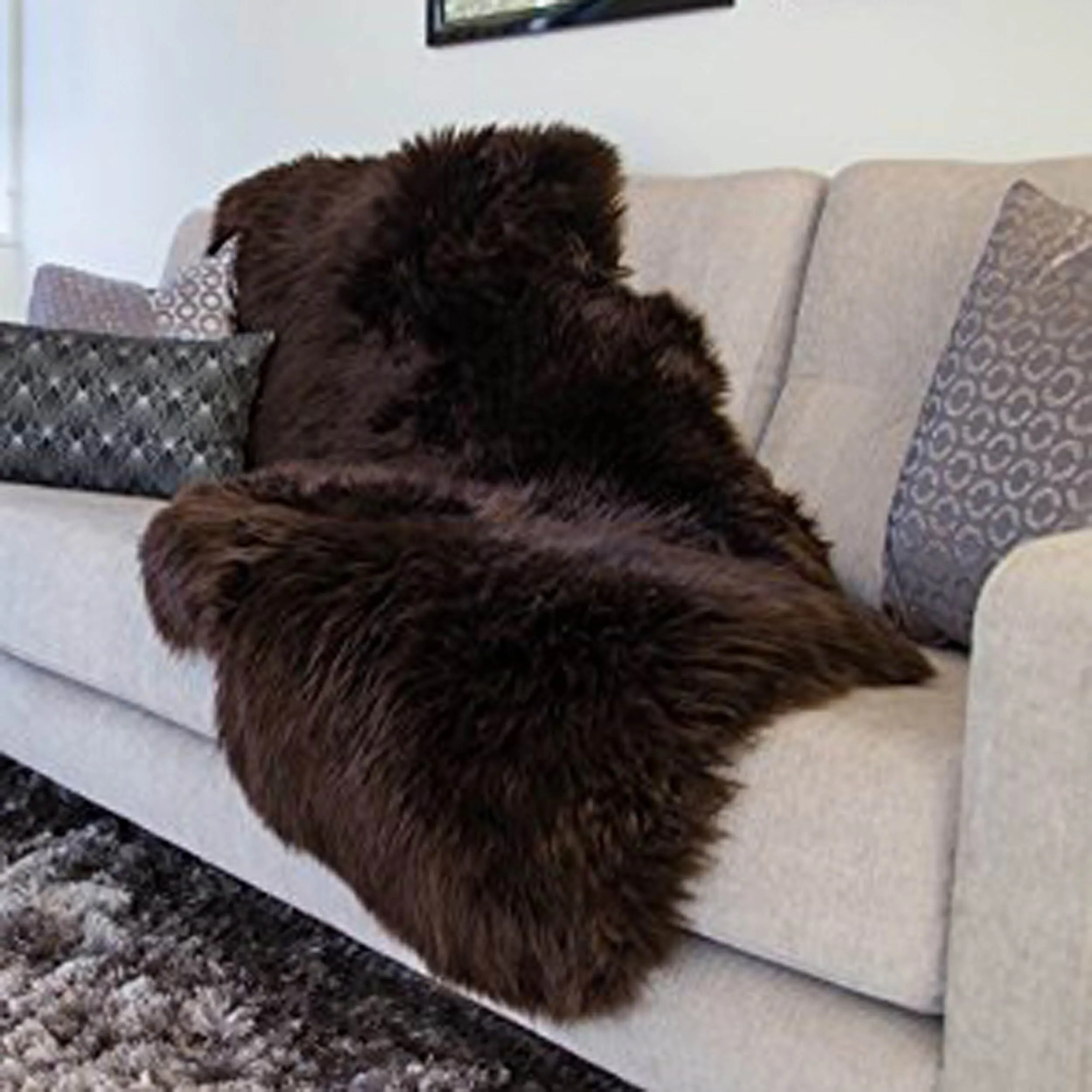 Silver Orchid Nansen Genuine Soft Australian Sheepskin Rug