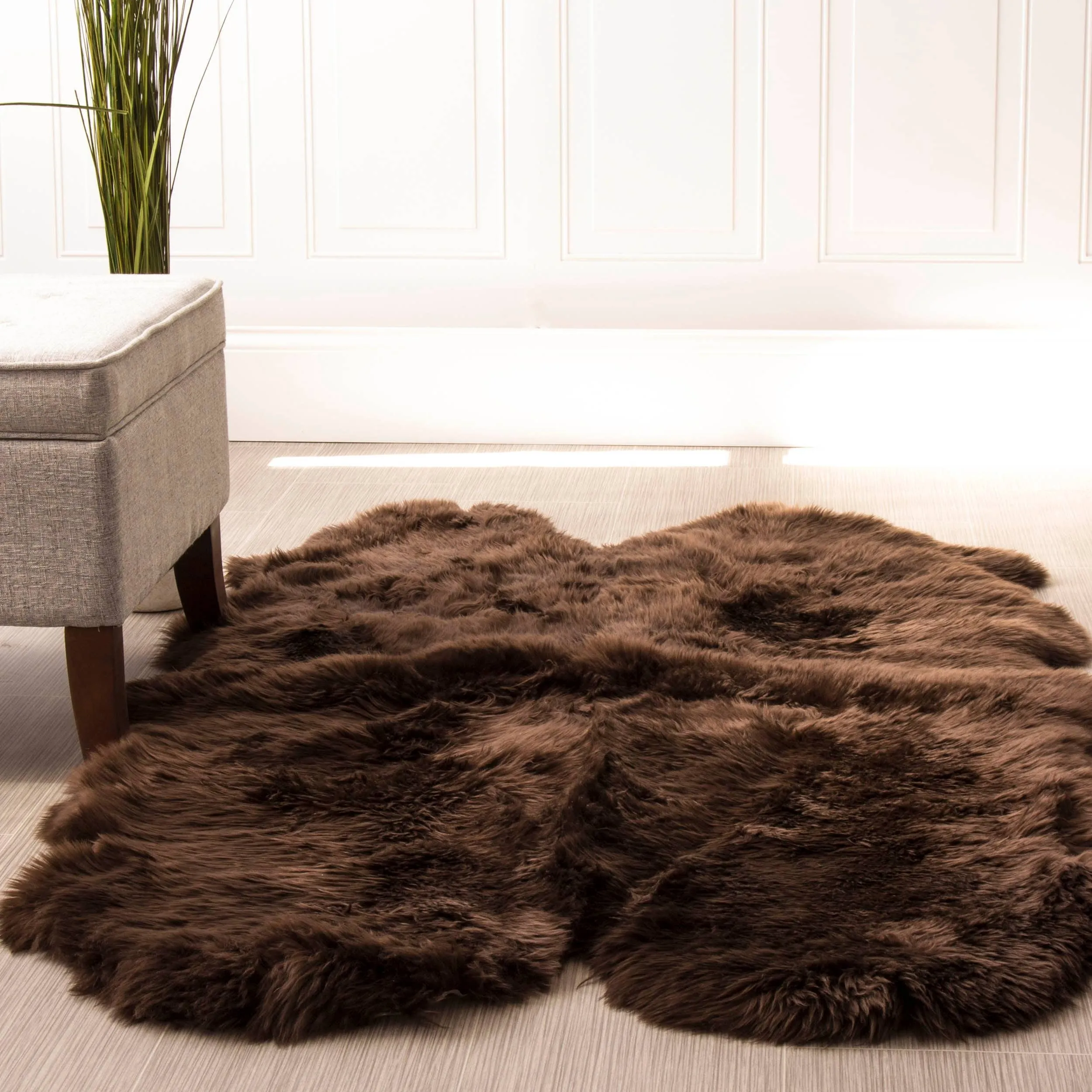 Silver Orchid Nansen Genuine Soft Australian Sheepskin Rug