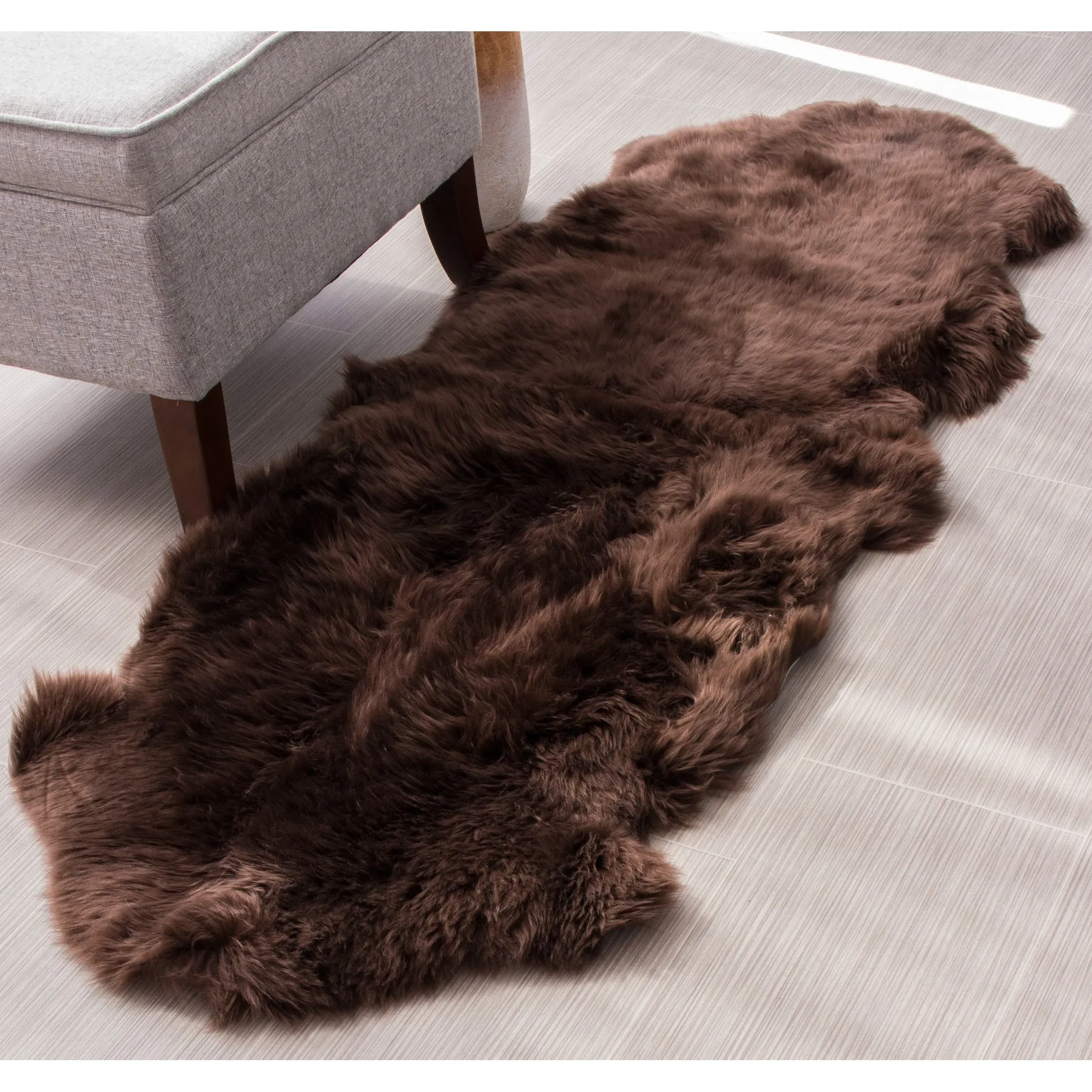 Silver Orchid Nansen Genuine Soft Australian Sheepskin Rug