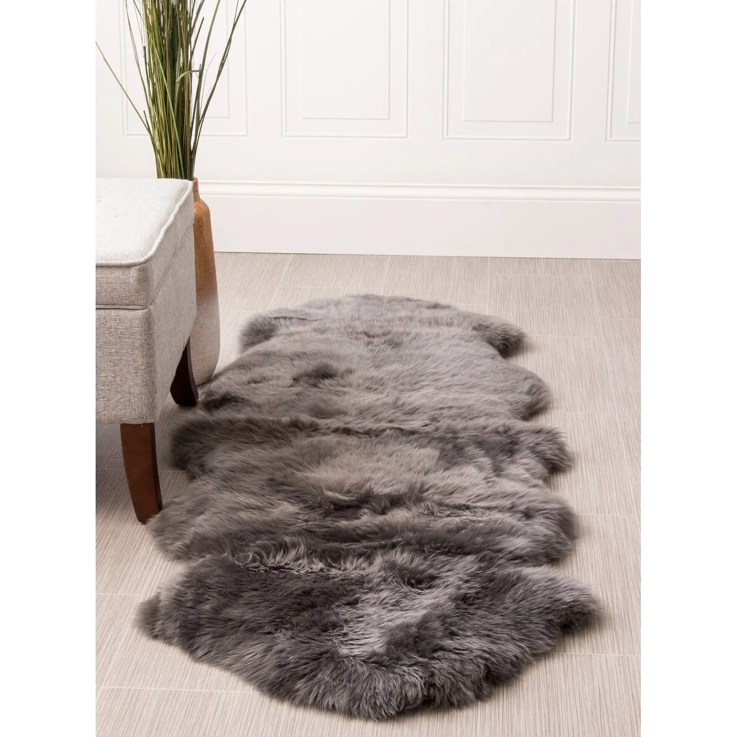 Silver Orchid Nansen Genuine Soft Australian Sheepskin Rug