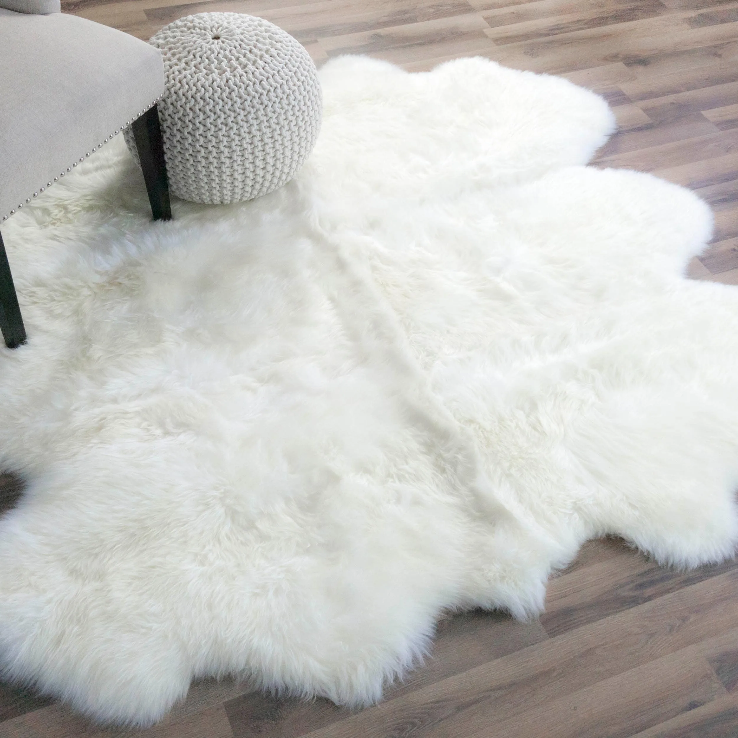 Silver Orchid Nansen Genuine Soft Australian Sheepskin Rug