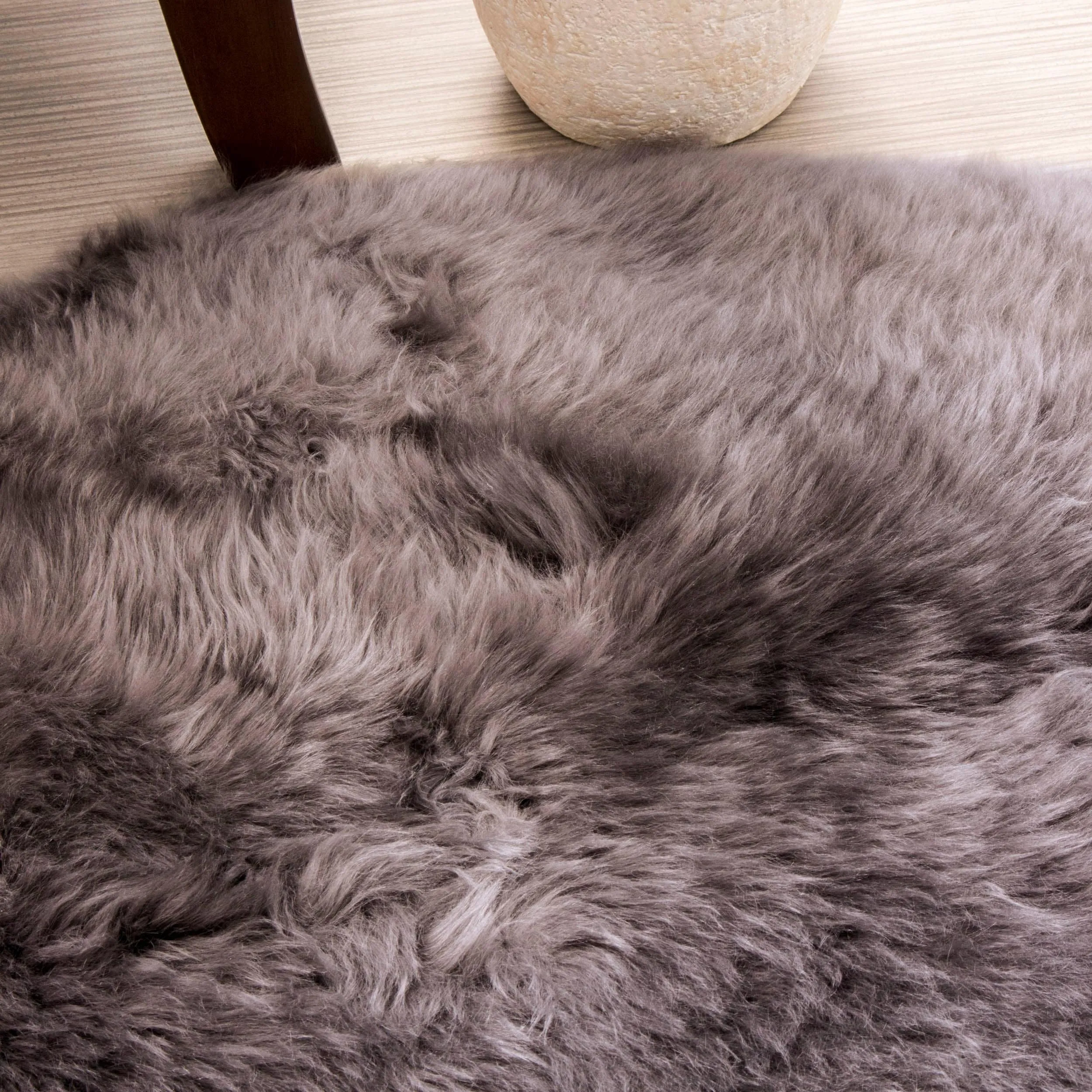 Silver Orchid Nansen Genuine Soft Australian Sheepskin Rug