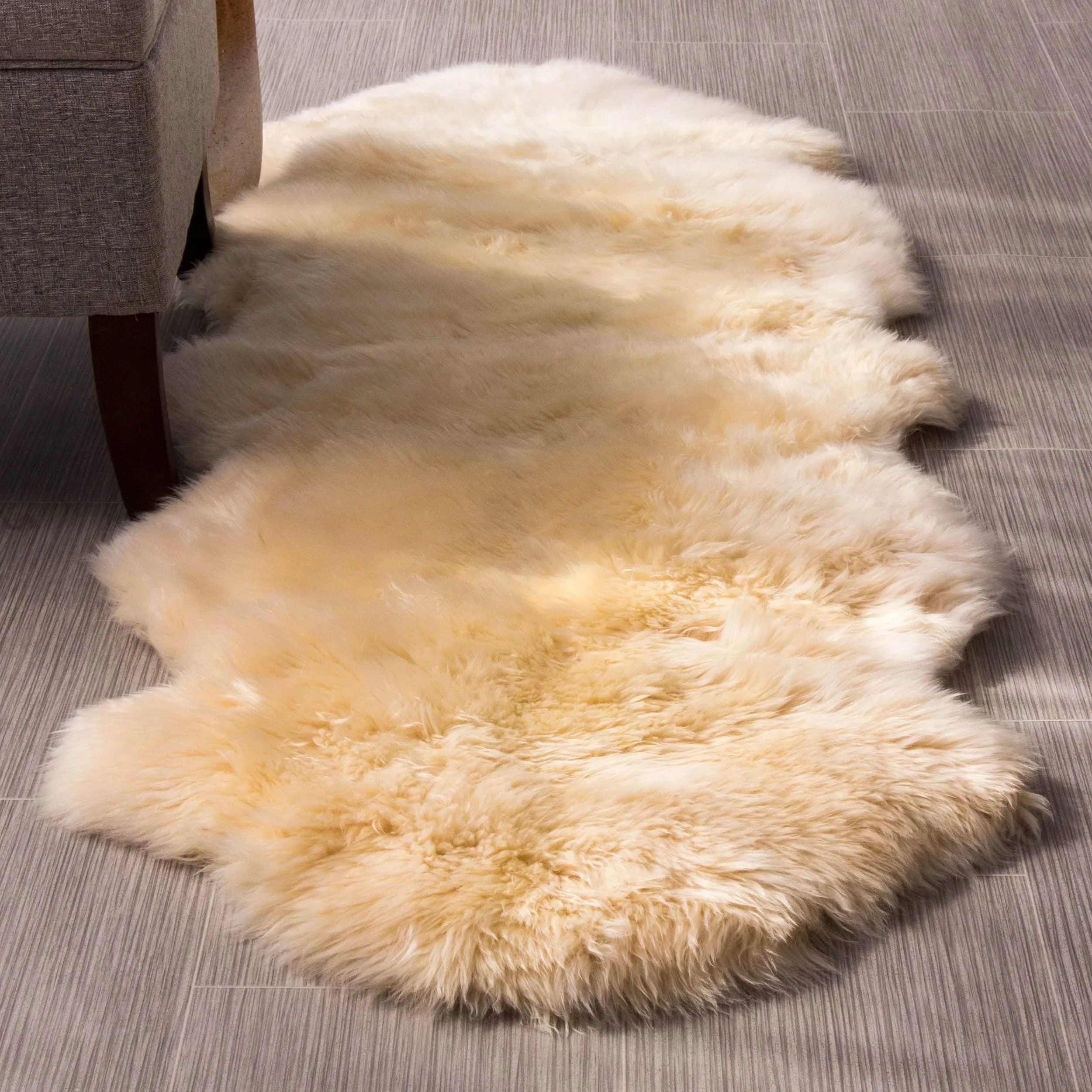 Silver Orchid Nansen Genuine Soft Australian Sheepskin Rug