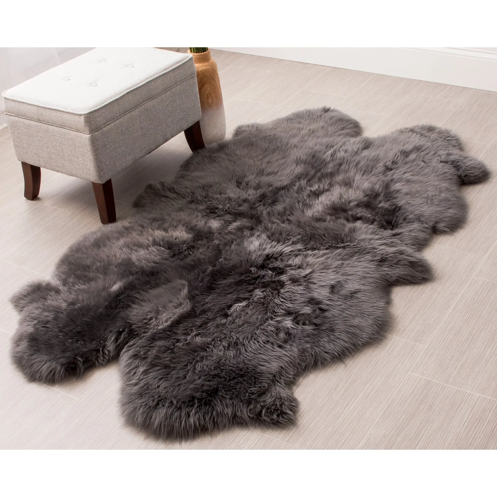 Silver Orchid Nansen Genuine Soft Australian Sheepskin Rug