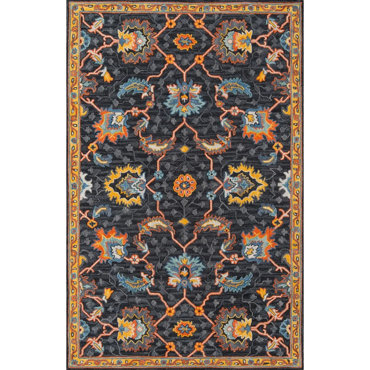 Skyline Decor Charcoal Ibiza Rugs in Rectangle Shape - 8' X 10'