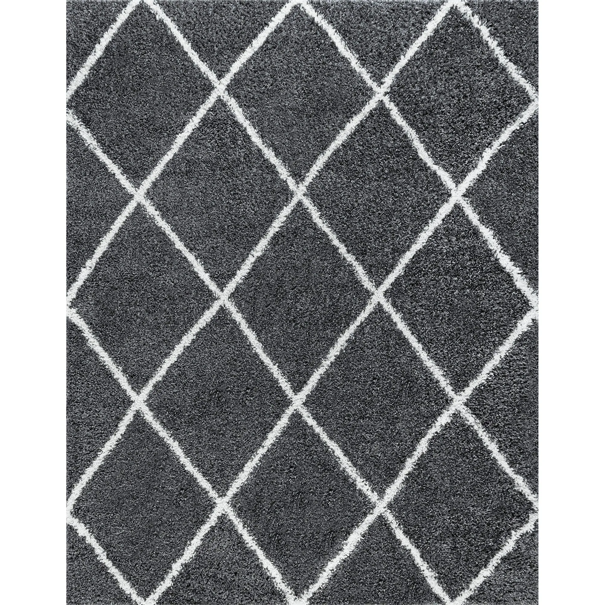 Sohni Shag Farmhouse Diamond Indoor Area Rug