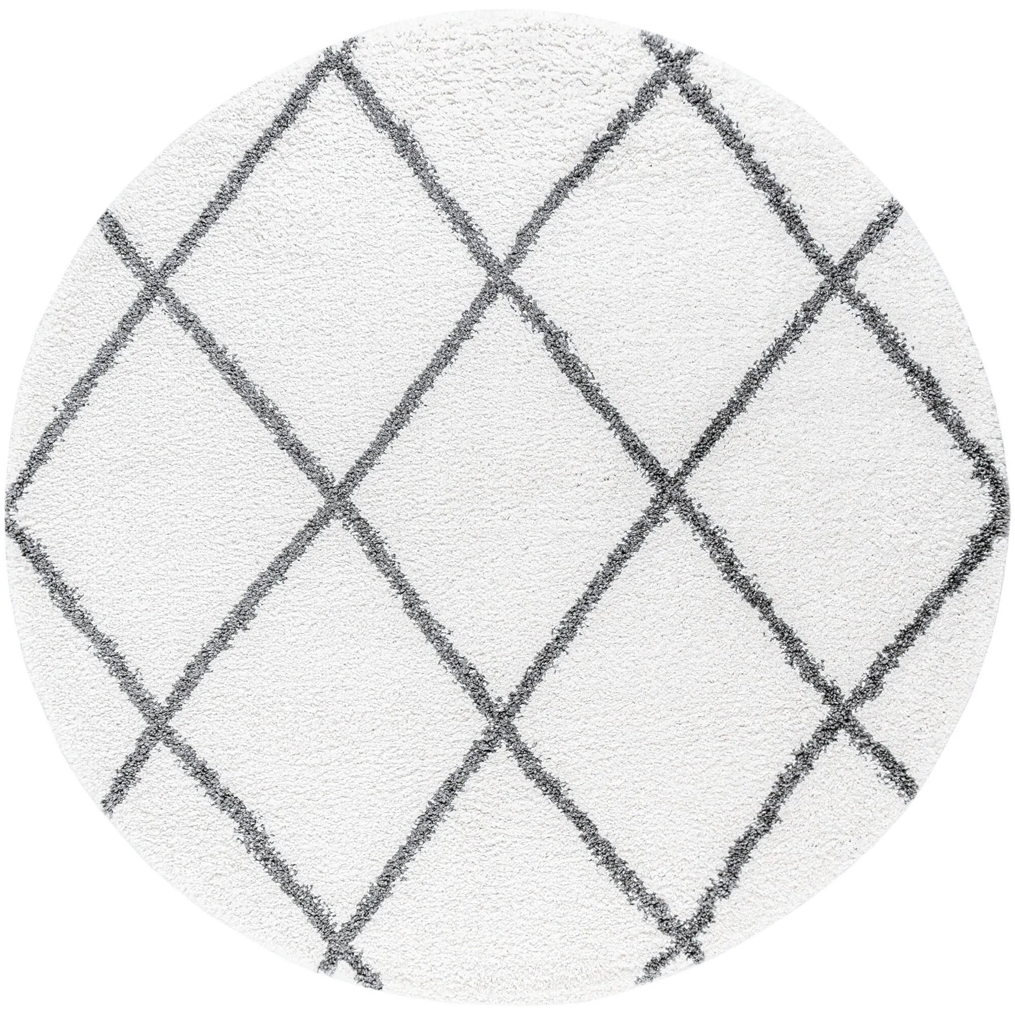 Sohni Shag Farmhouse Diamond Indoor Area Rug