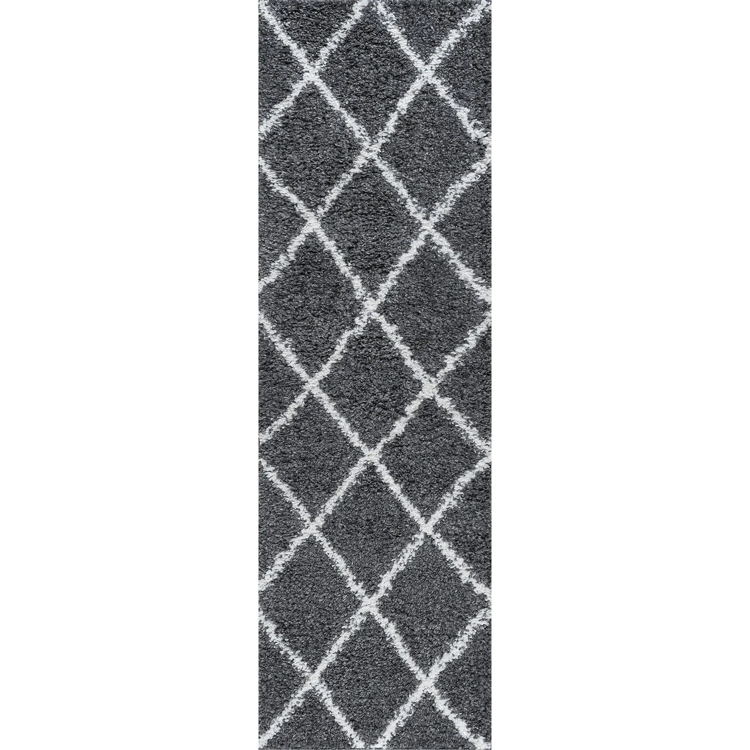 Sohni Shag Farmhouse Diamond Indoor Area Rug