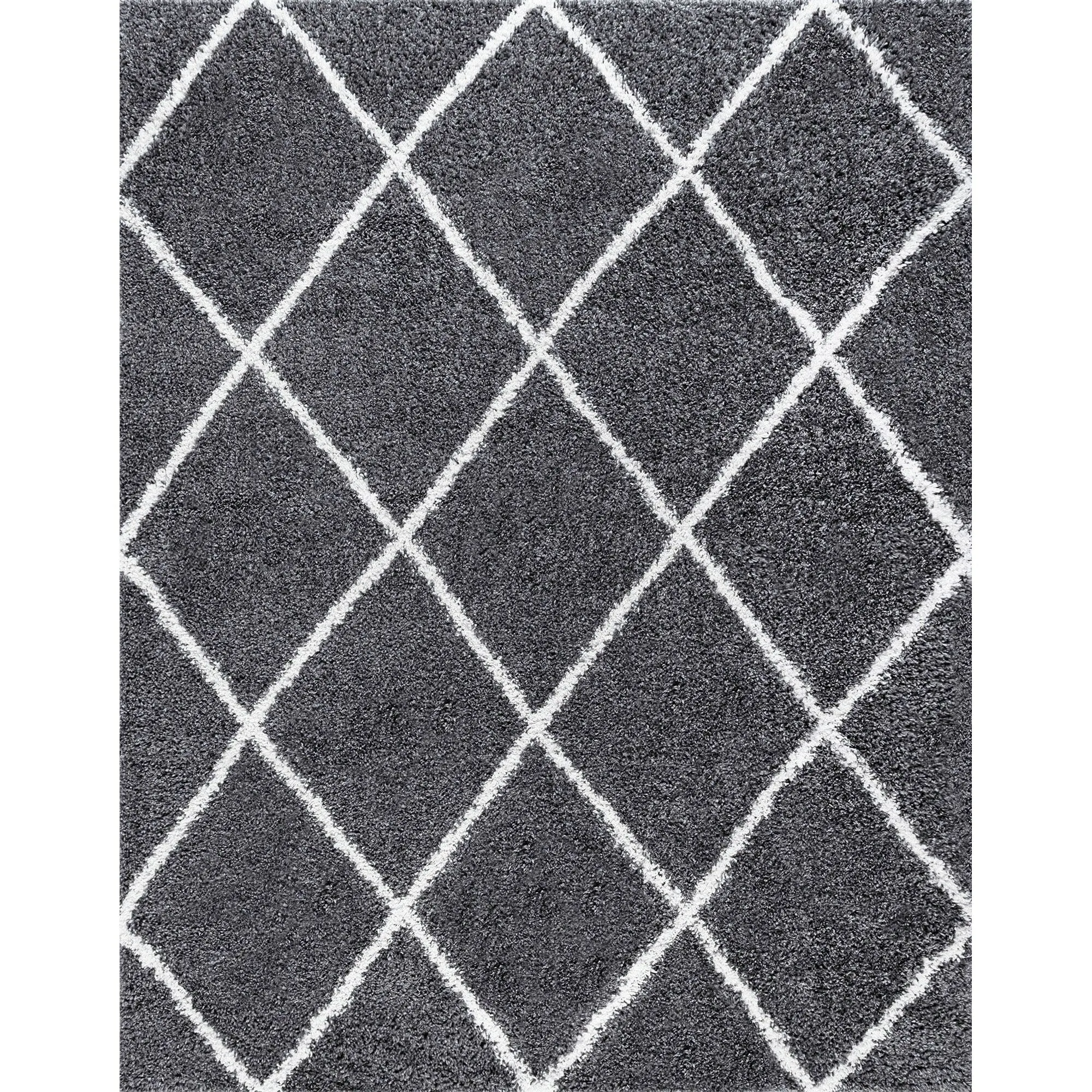 Sohni Shag Farmhouse Diamond Indoor Area Rug