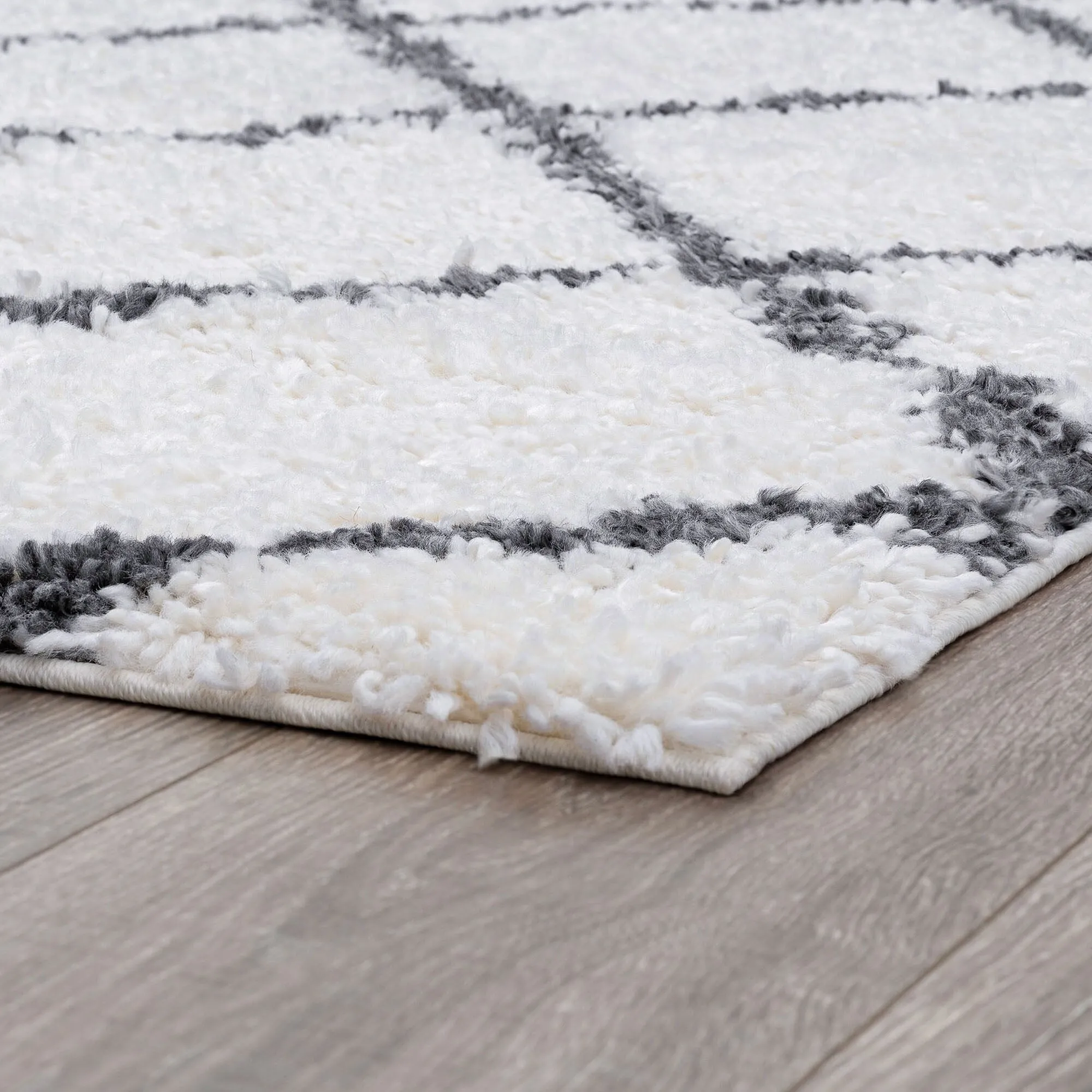 Sohni Shag Farmhouse Diamond Indoor Area Rug