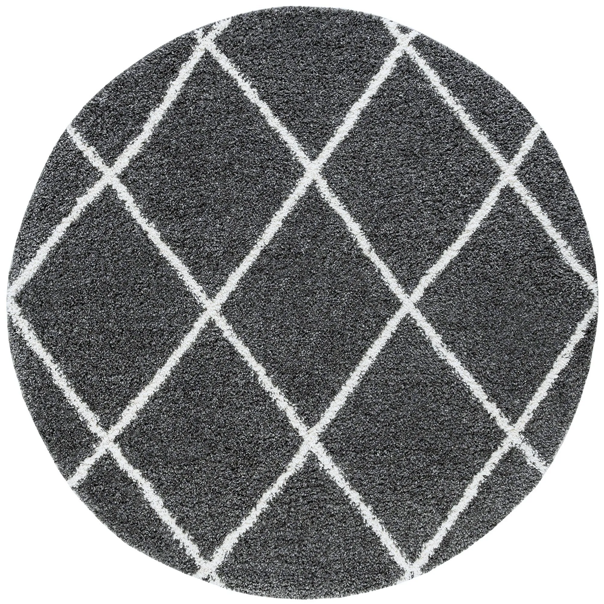 Sohni Shag Farmhouse Diamond Indoor Area Rug