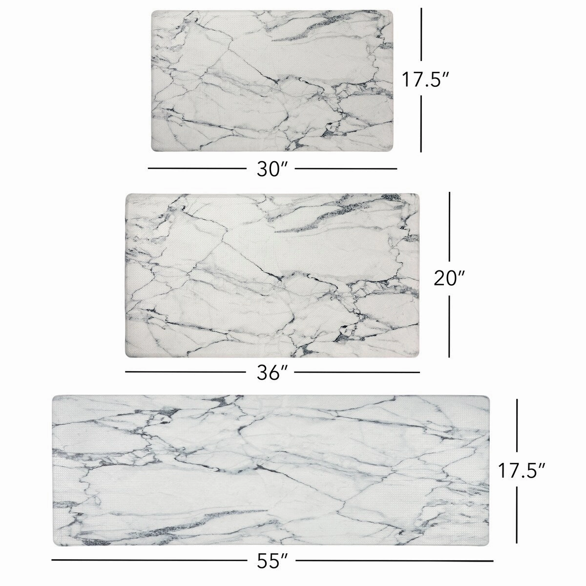 SoHome Cozy Living Modern Marble Anti-Fatigue Kitchen Mat