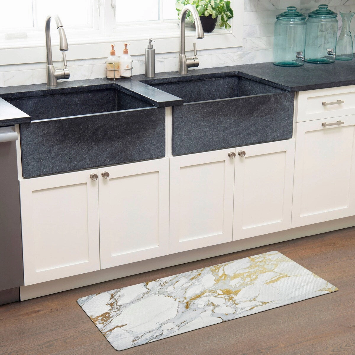 SoHome Cozy Living Modern Marble Anti-Fatigue Kitchen Mat