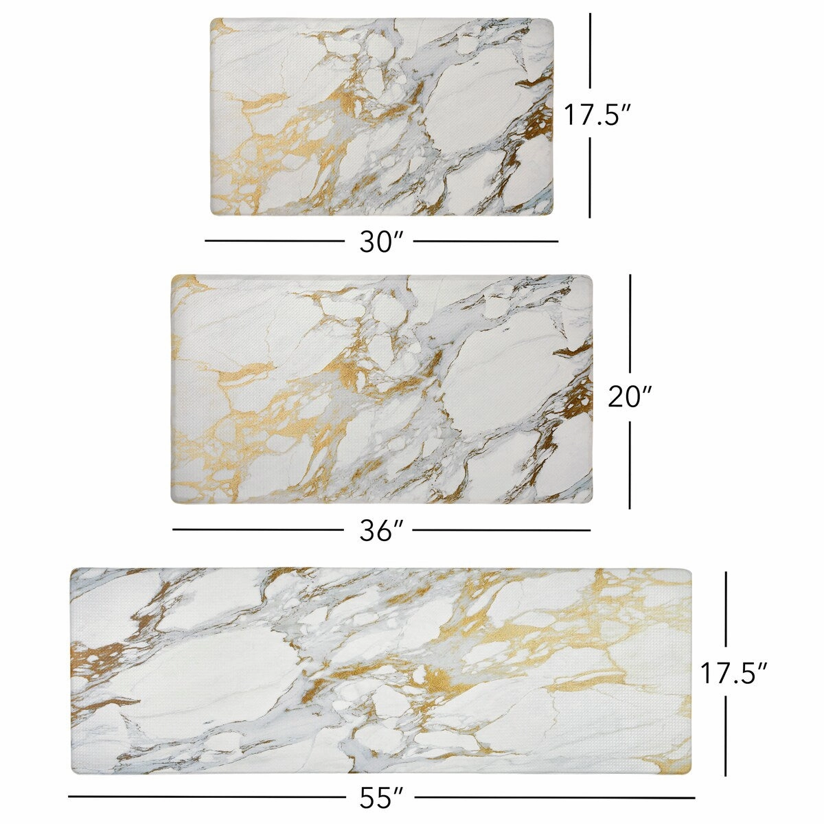 SoHome Cozy Living Modern Marble Anti-Fatigue Kitchen Mat