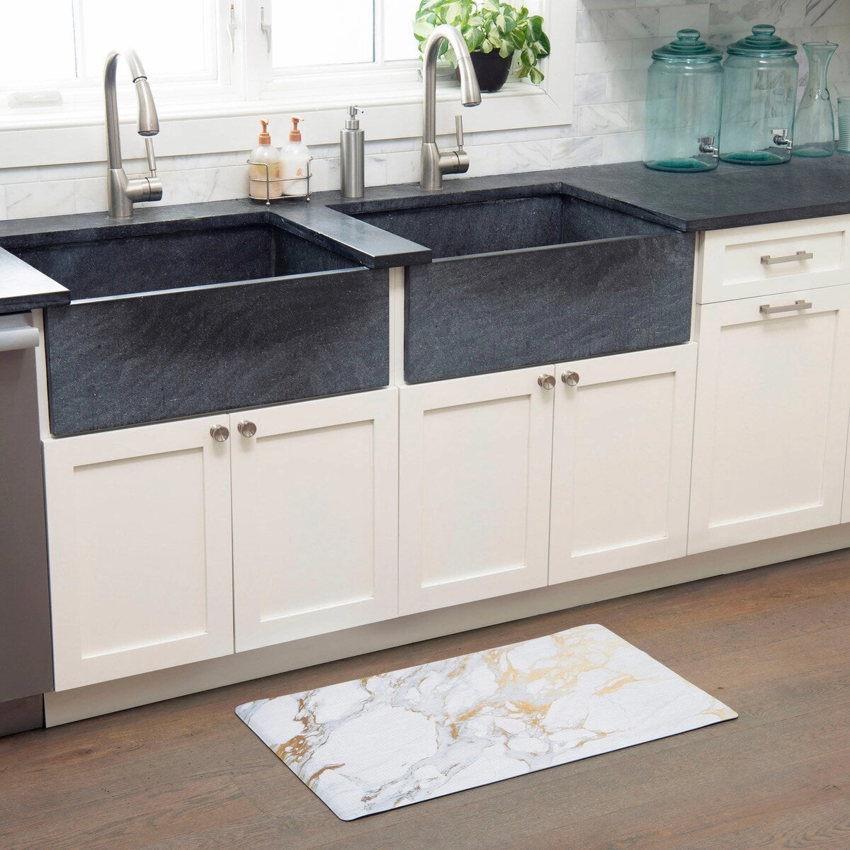 SoHome Cozy Living Modern Marble Anti-Fatigue Kitchen Mat