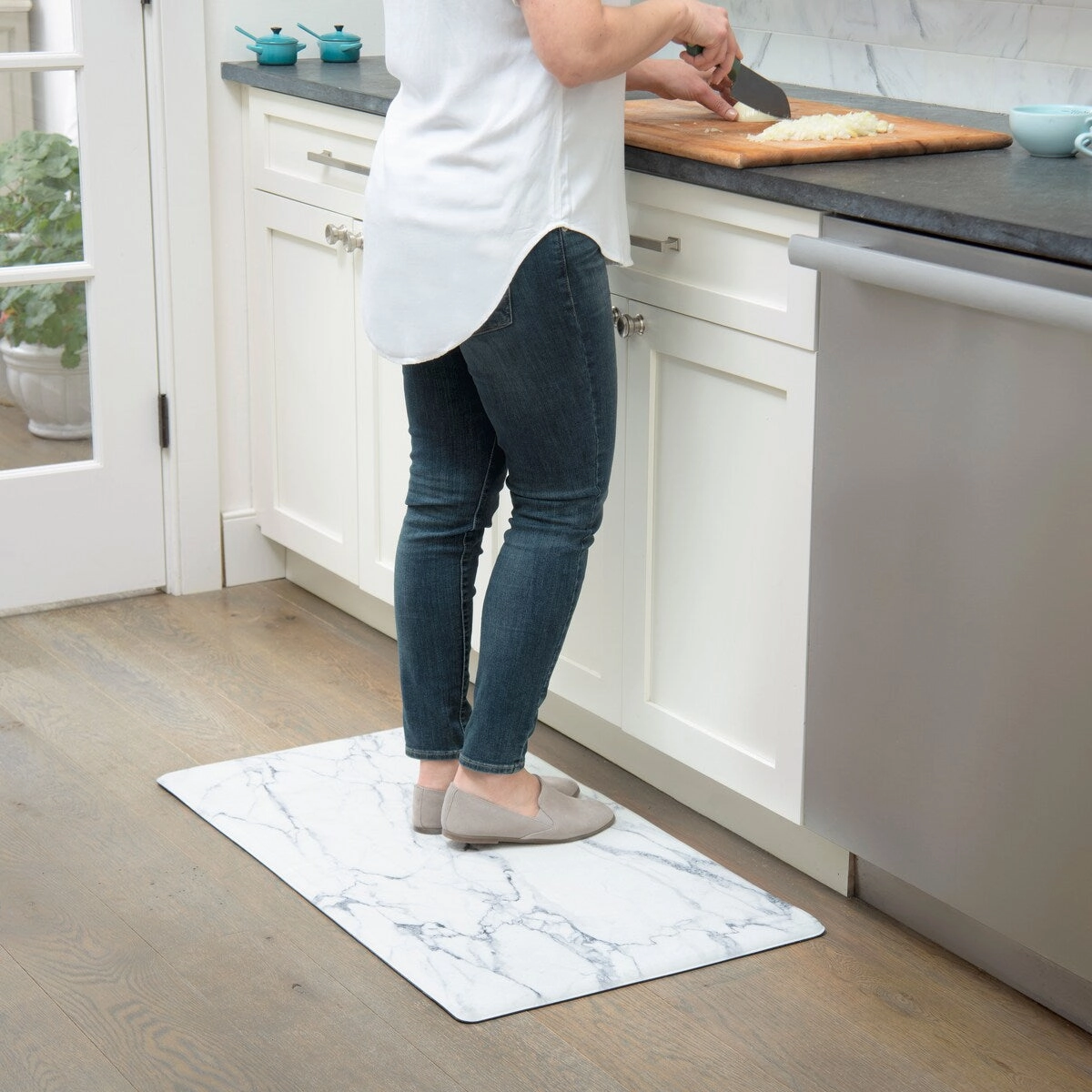 SoHome Cozy Living Modern Marble Anti-Fatigue Kitchen Mat