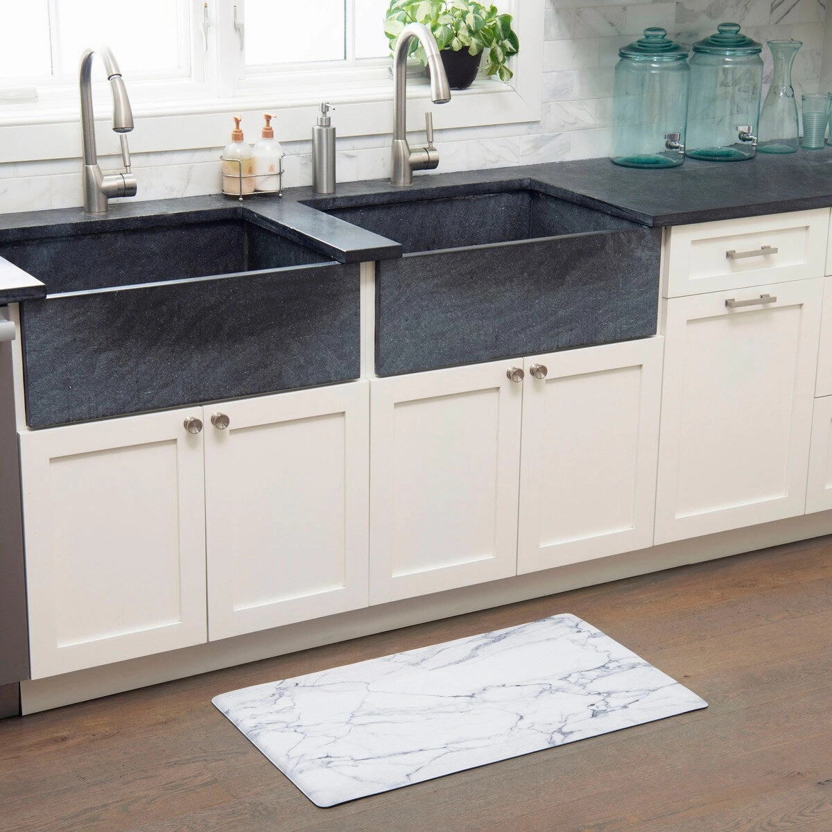 SoHome Cozy Living Modern Marble Anti-Fatigue Kitchen Mat
