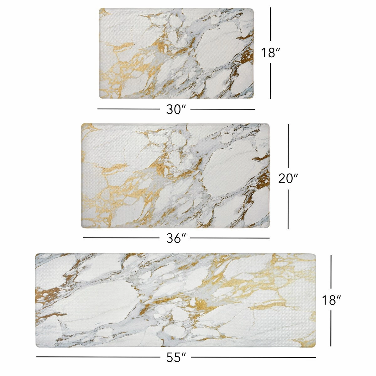 SoHome Cozy Living Modern Marble Anti-Fatigue Kitchen Mat