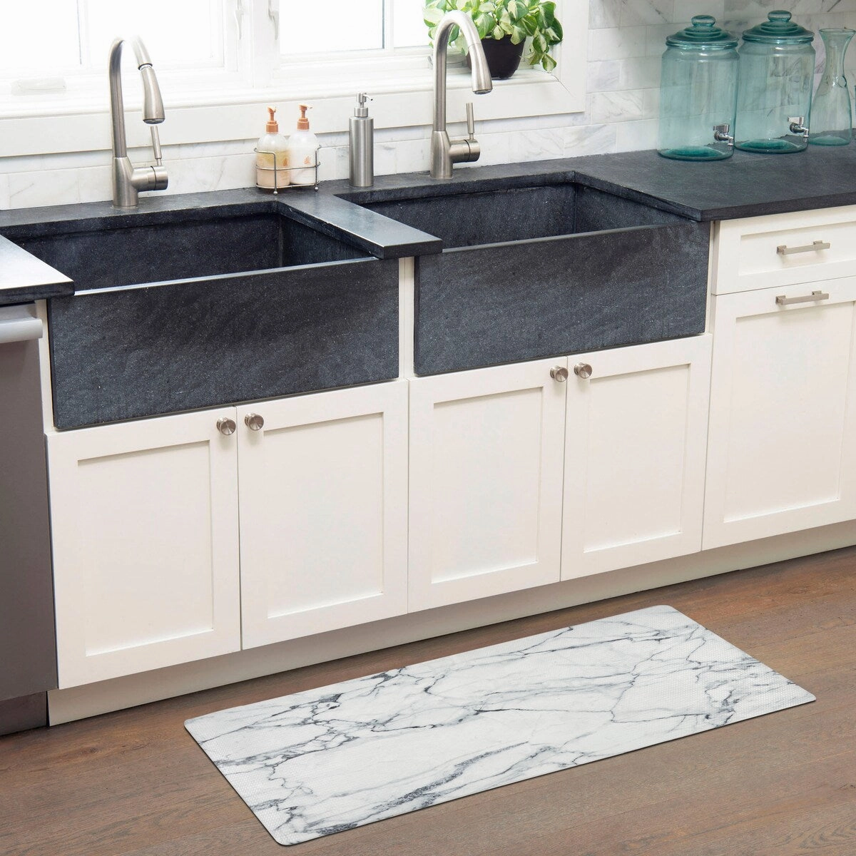 SoHome Cozy Living Modern Marble Anti-Fatigue Kitchen Mat