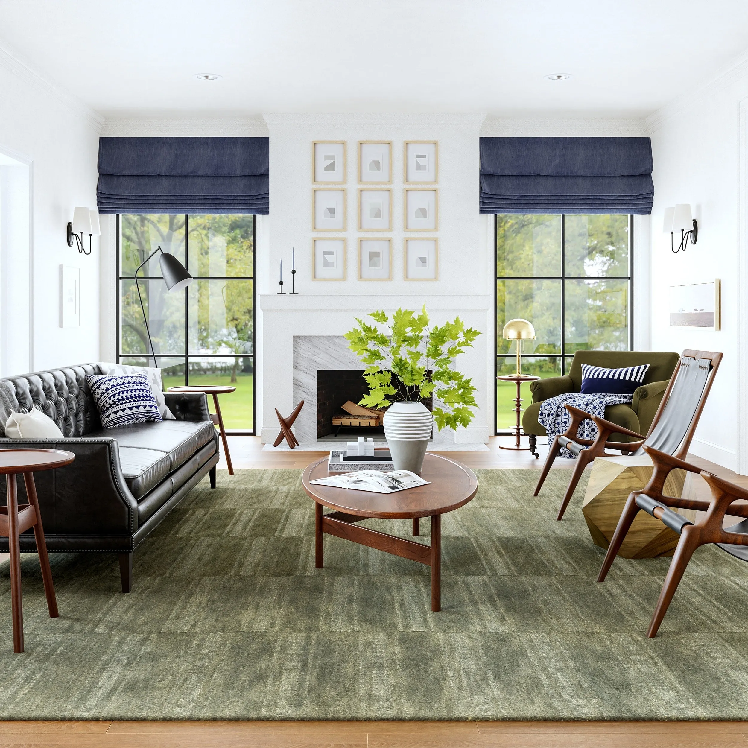 Starke Checked Wool Area Rug