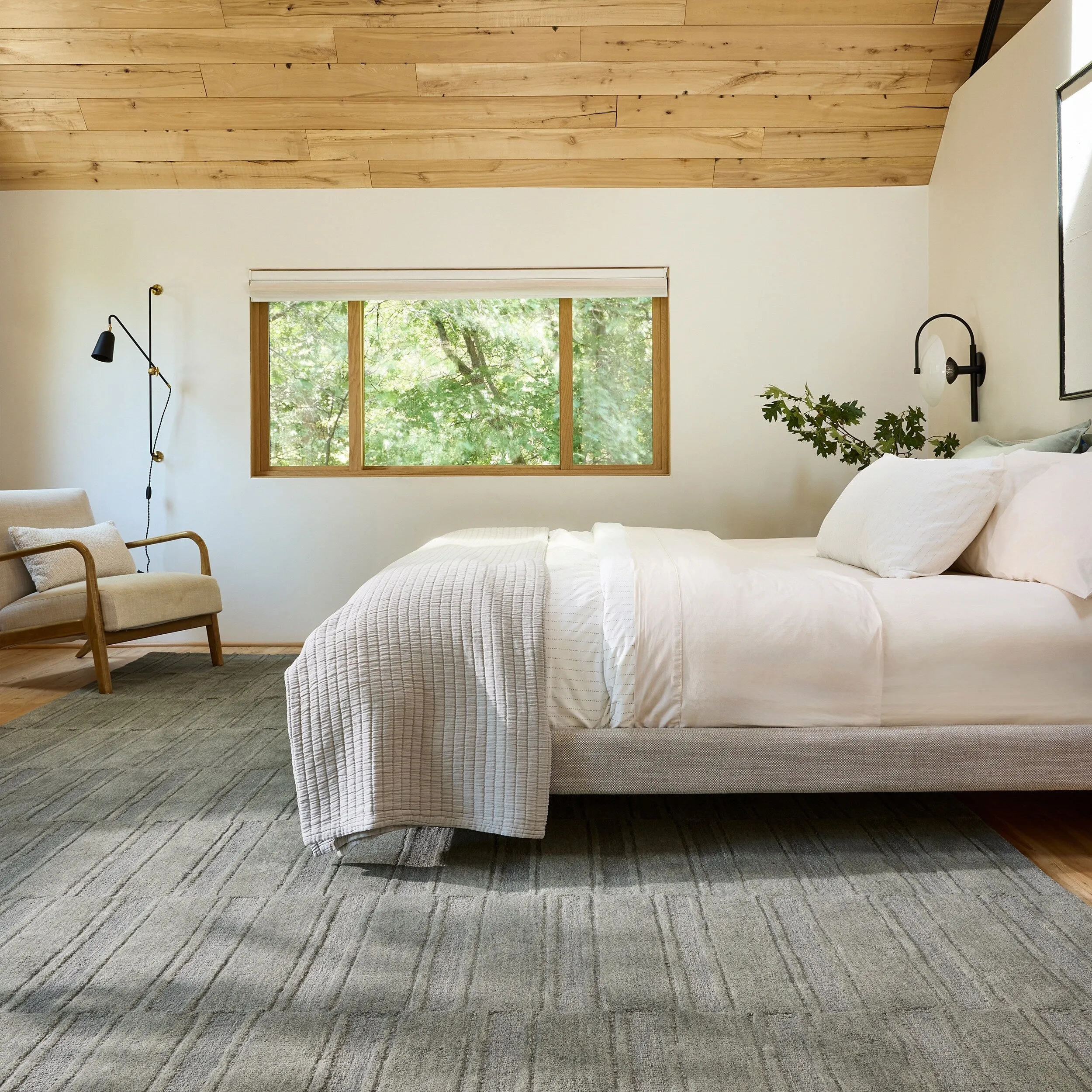 Starke Checked Wool Area Rug
