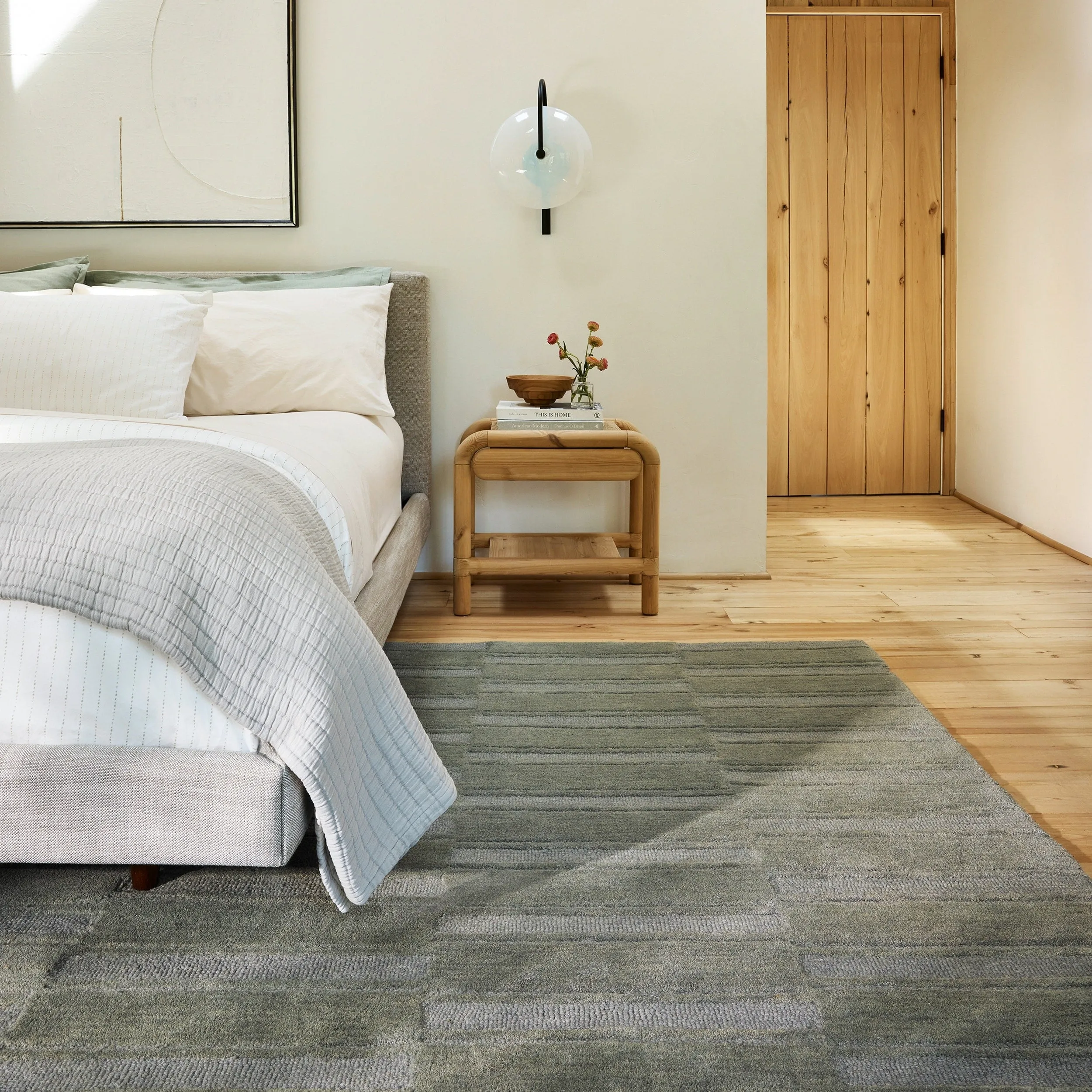 Starke Checked Wool Area Rug