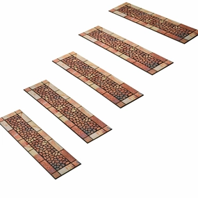 Stone and Pebbles Rubber Stair Tread - 35 1/2 x 9 1/2