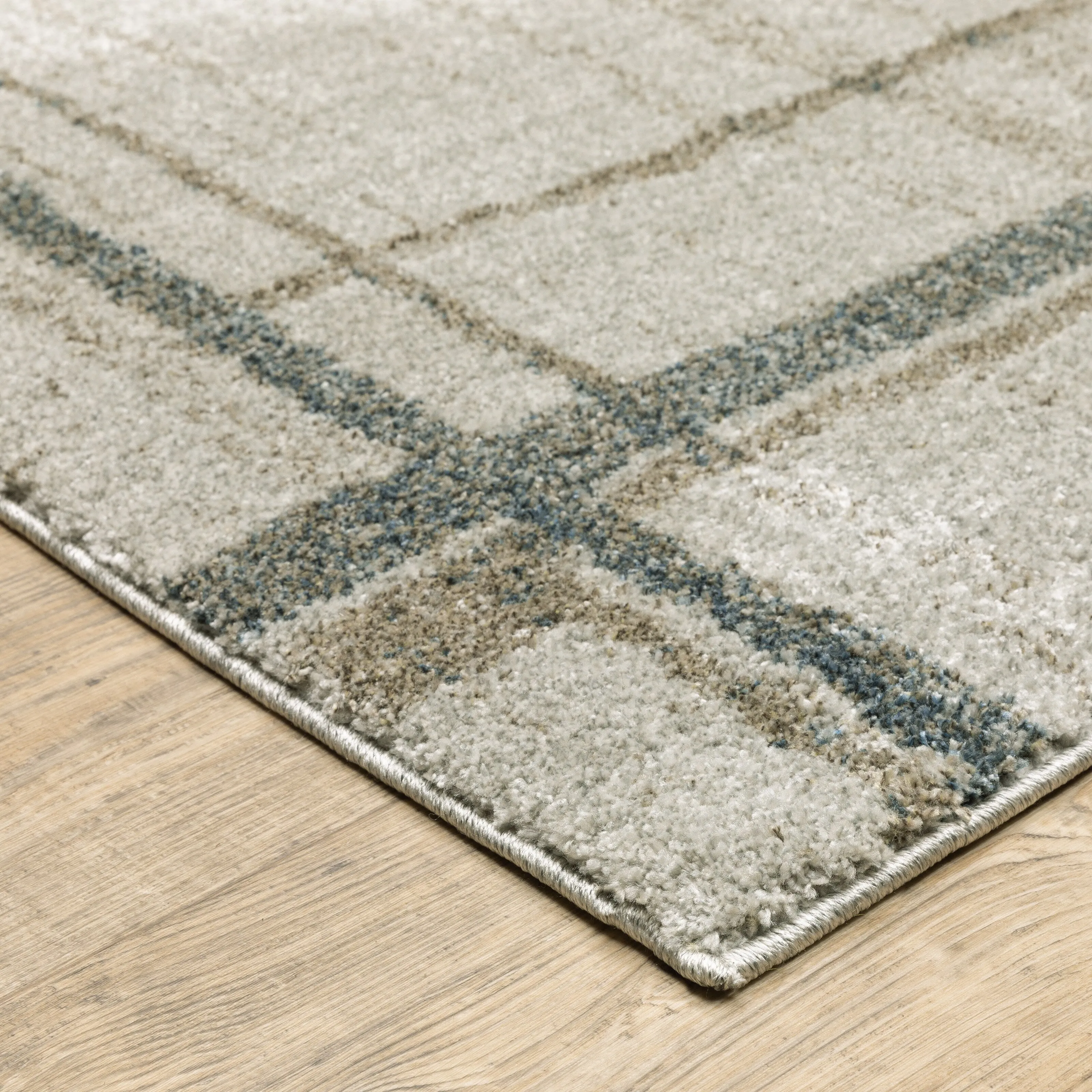 Style Haven Archer Distressed Geometric Grey/ Teal Indoor Area Rug