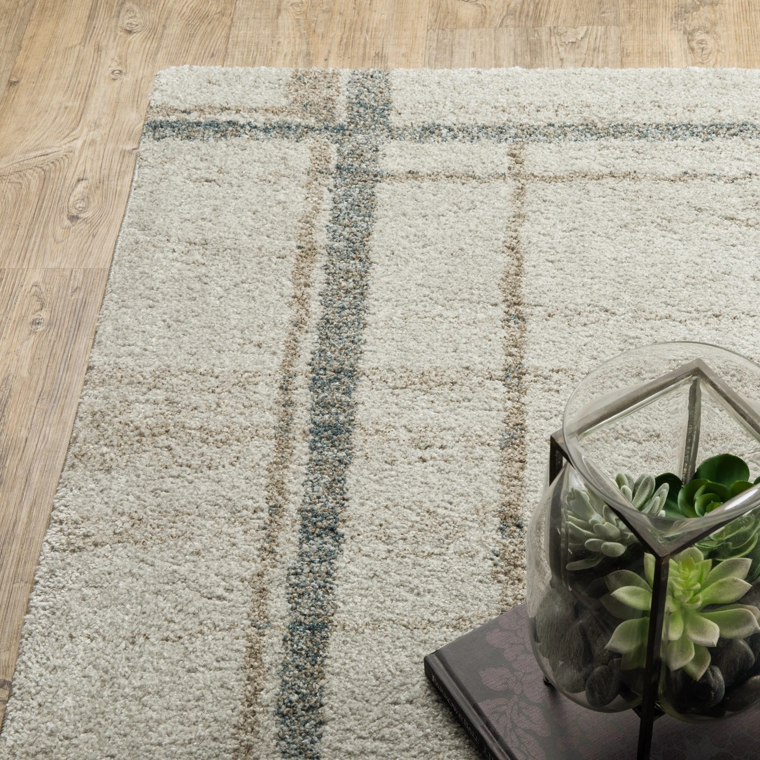 Style Haven Archer Distressed Geometric Grey/ Teal Indoor Area Rug