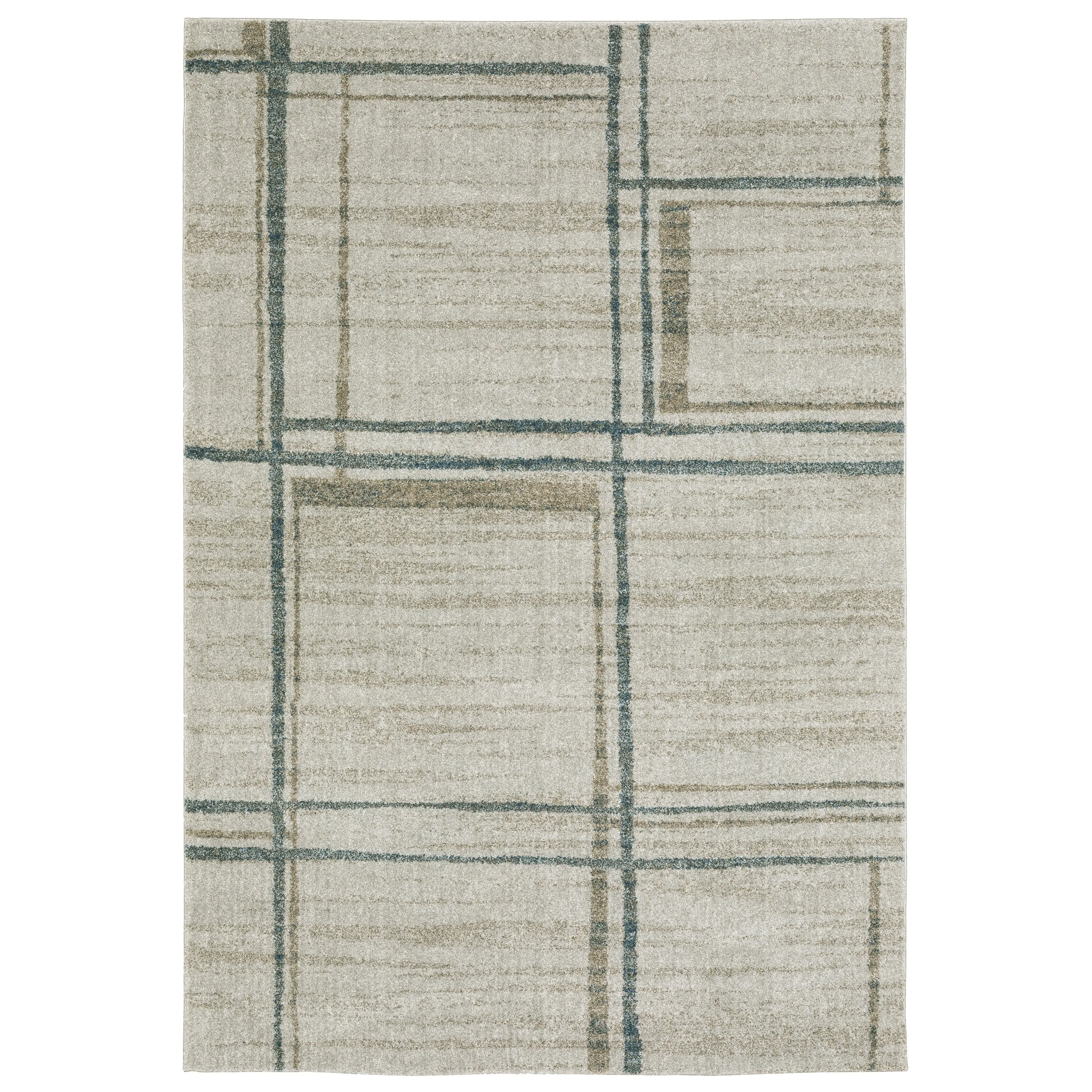 Style Haven Archer Distressed Geometric Grey/ Teal Indoor Area Rug