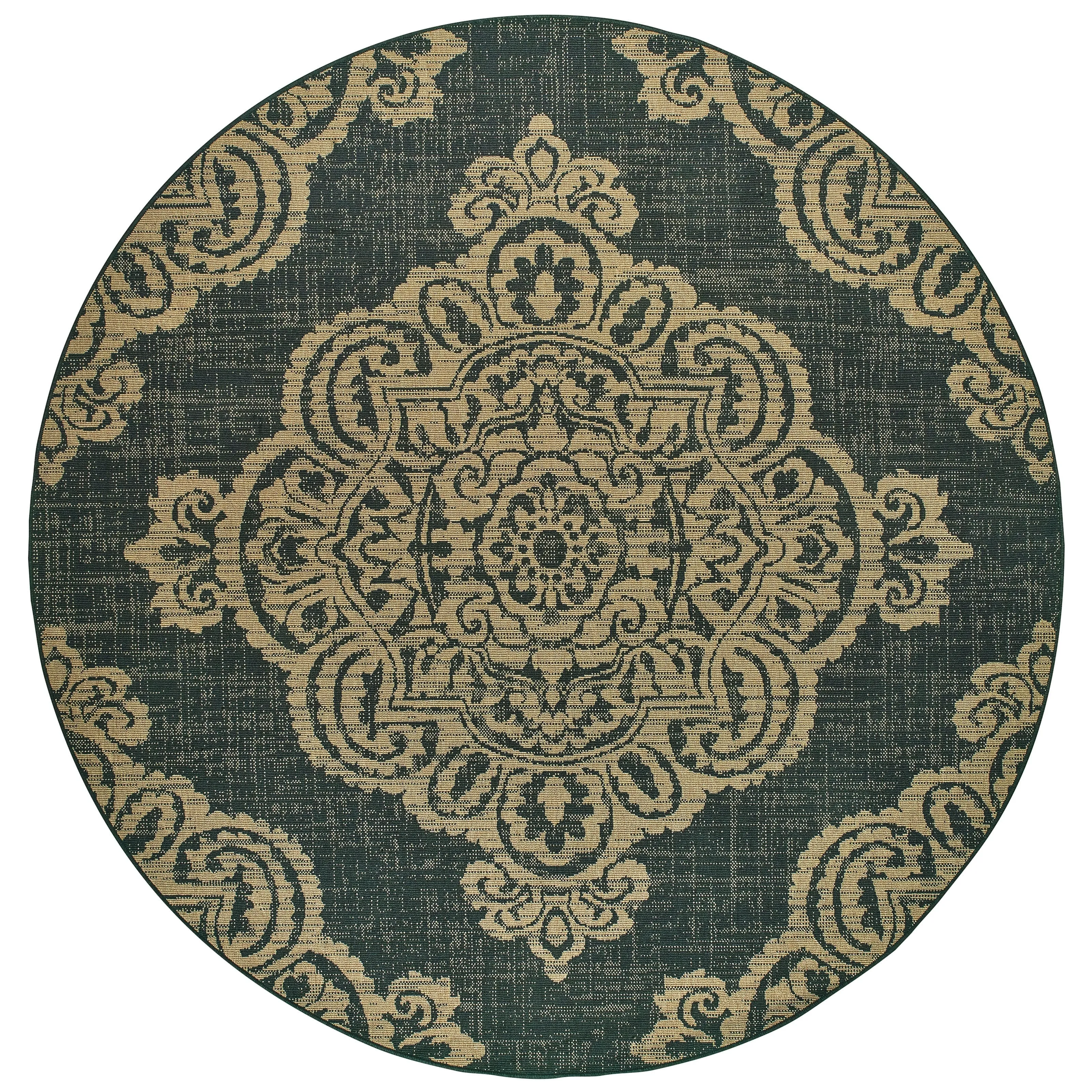Style Haven Marianna Center Medallion Loop Pile Indoor Outdoor Rug