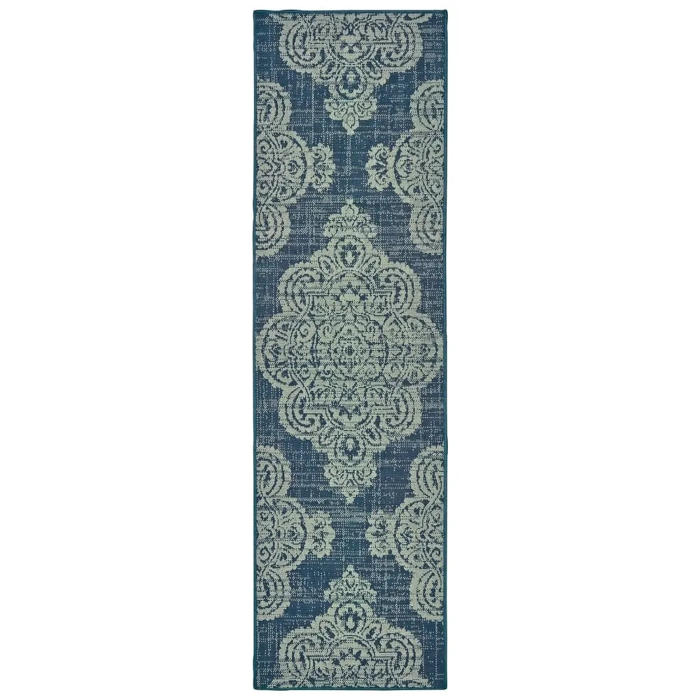 Style Haven Marianna Center Medallion Loop Pile Indoor Outdoor Rug