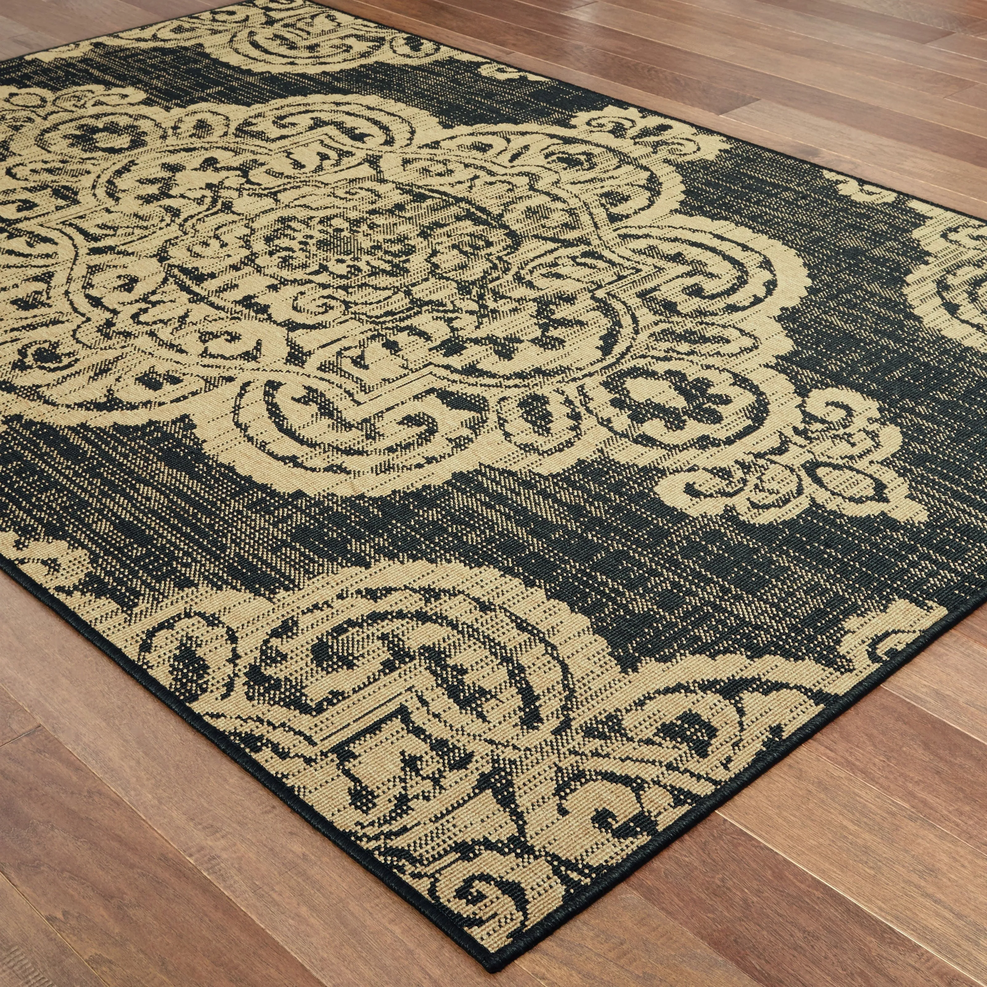 Style Haven Marianna Center Medallion Loop Pile Indoor Outdoor Rug