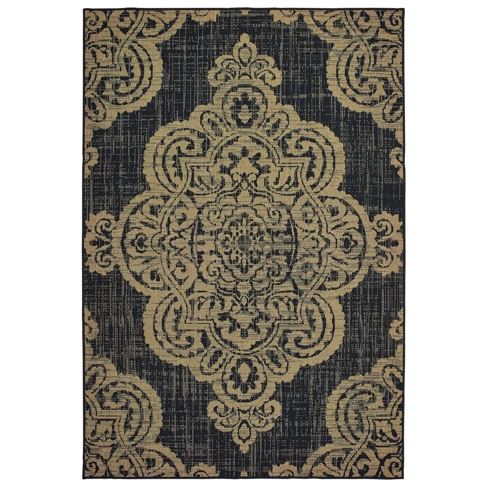 Style Haven Marianna Center Medallion Loop Pile Indoor Outdoor Rug