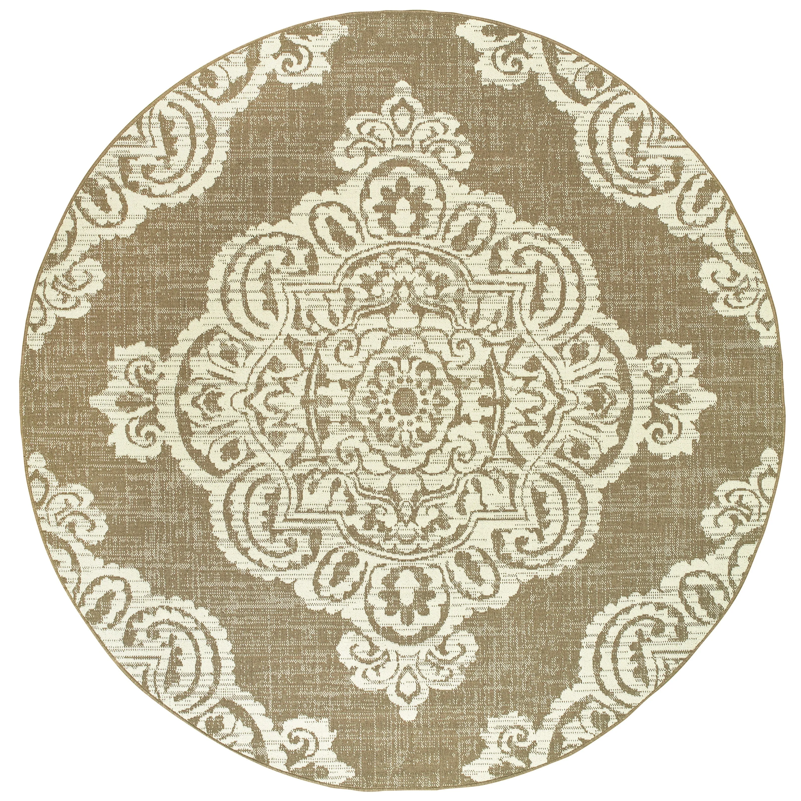 Style Haven Marianna Center Medallion Loop Pile Indoor Outdoor Rug